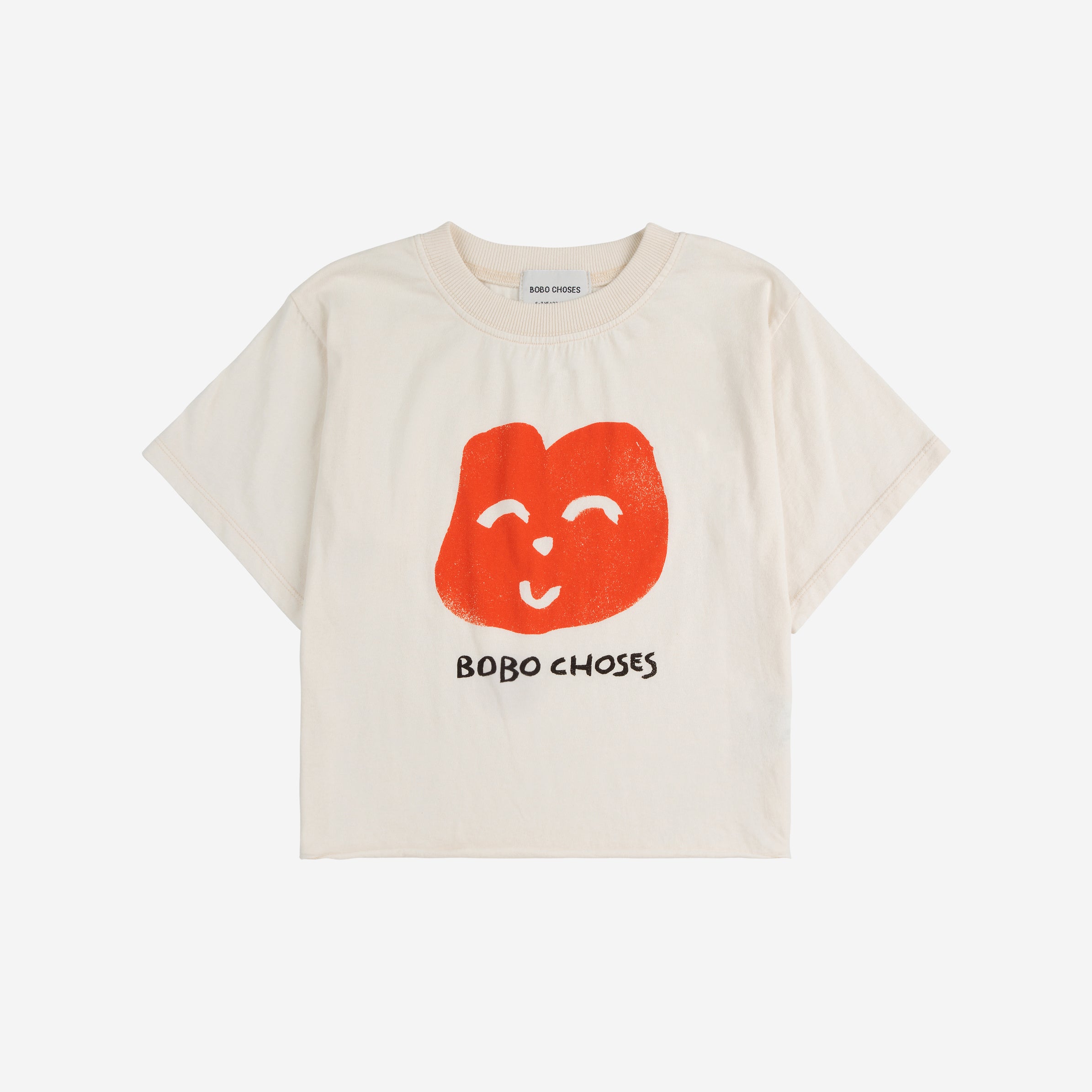 Boys & Girls Offwhite Printed Logo Cotton T-Shirt