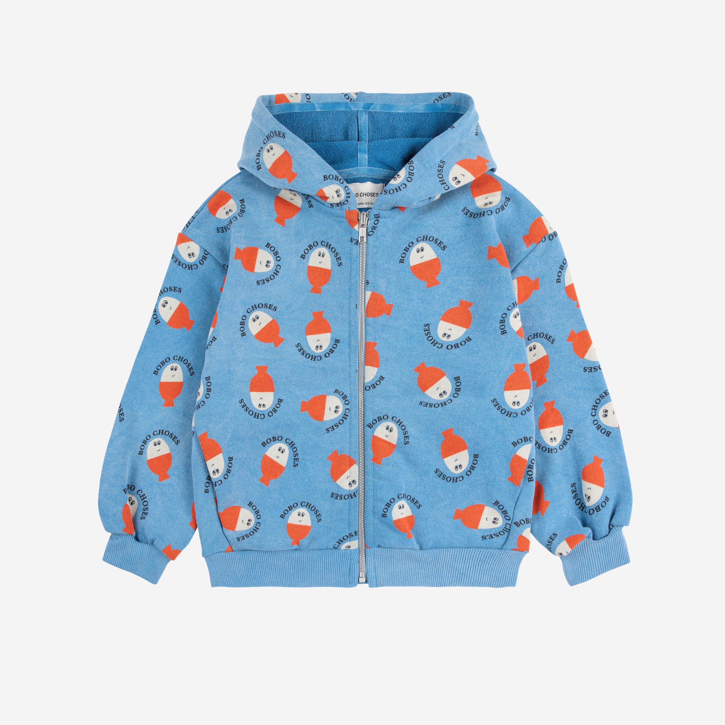 Boys & Girls Blue Printed Logo Cotton Jacket