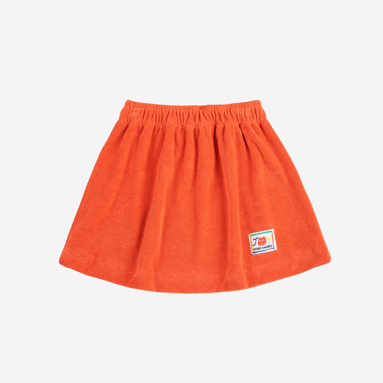 Girls Red Smiling Cotton Skirt
