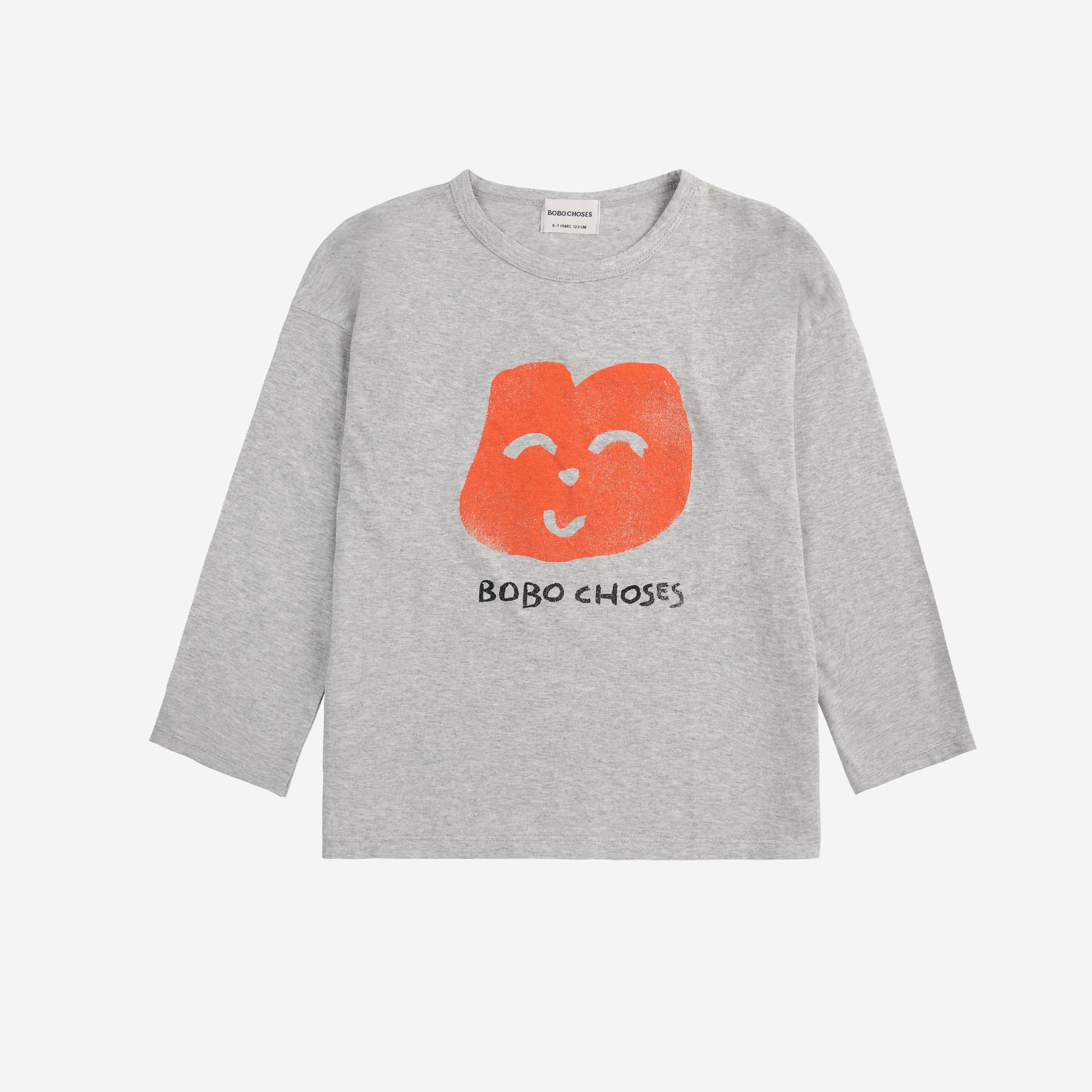 Boys & Girls Grey Printed Logo Cotton T-Shirt