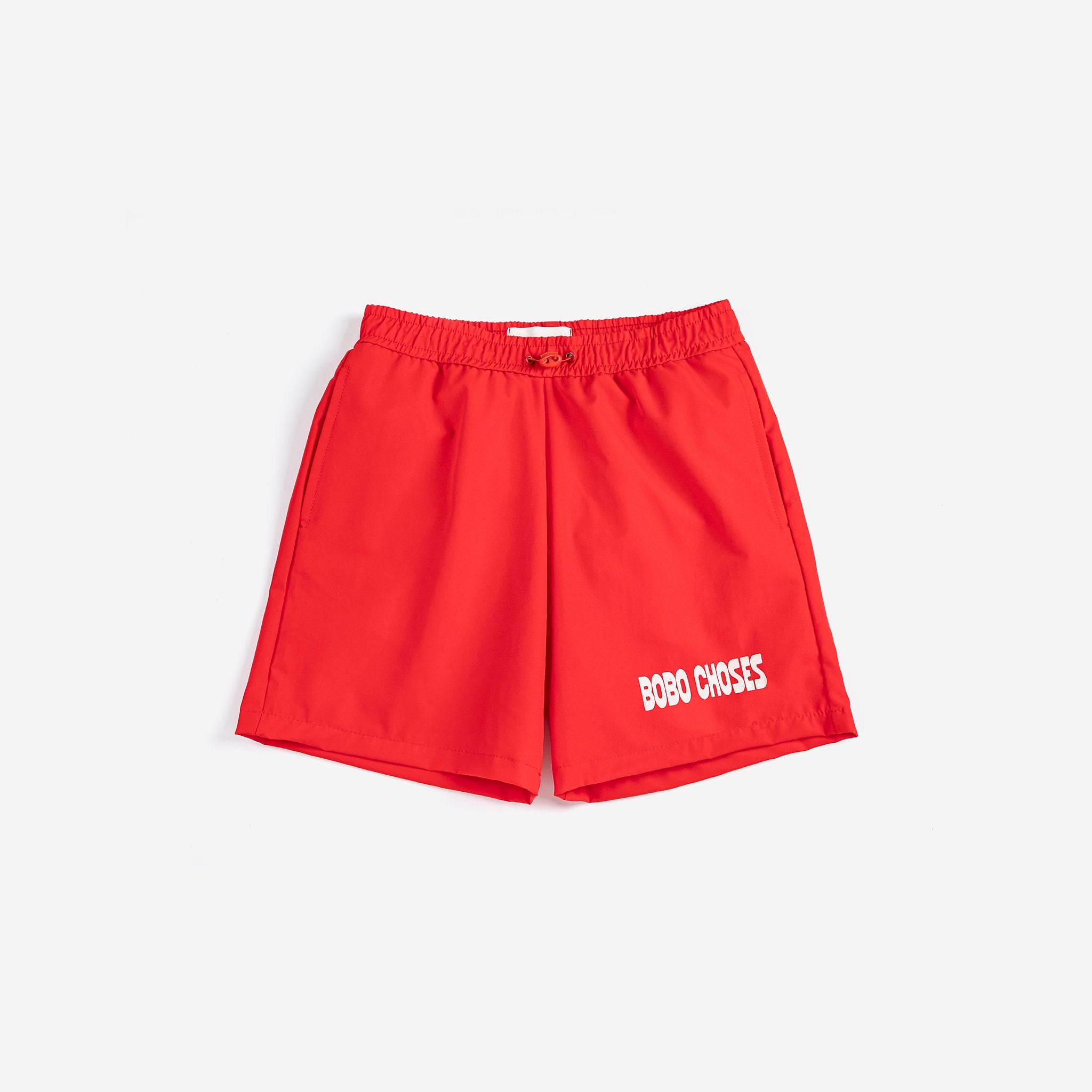 Boys Red Logo Swim Shorts