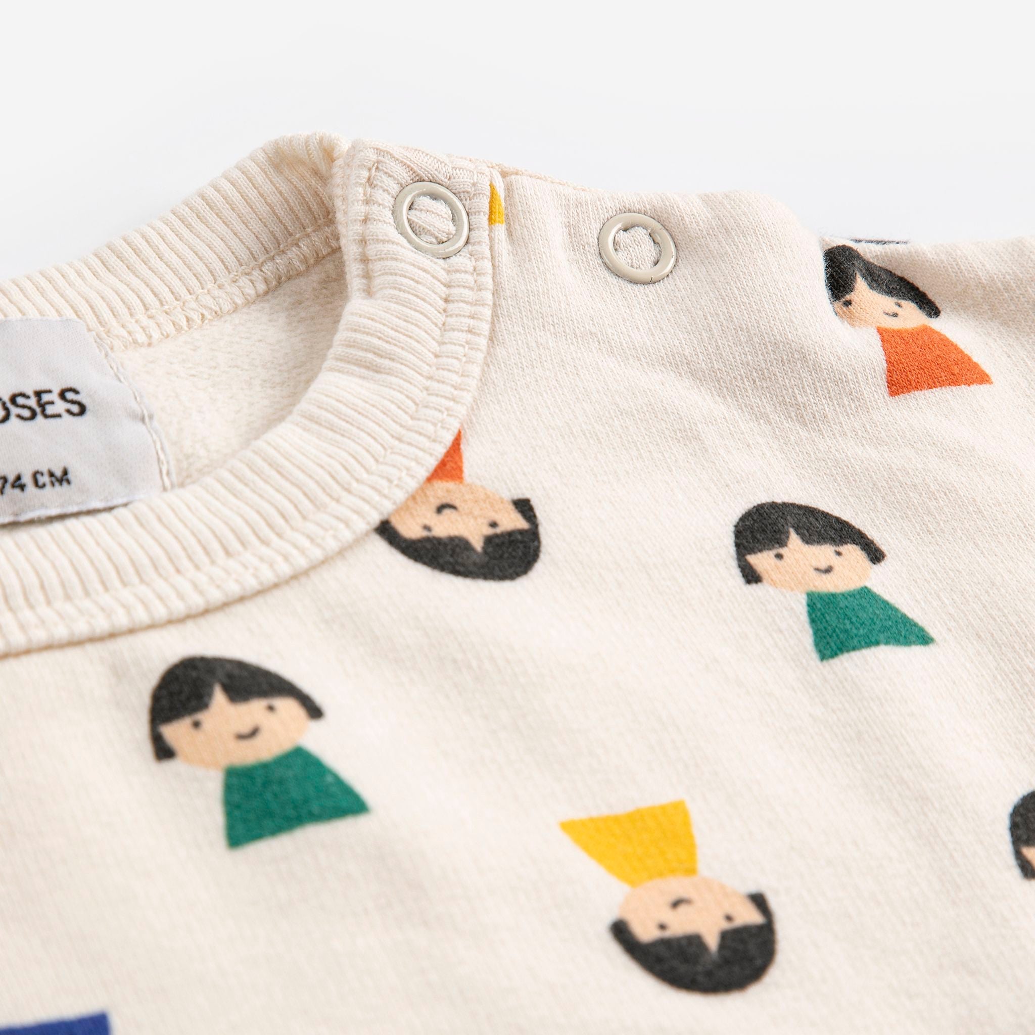 Baby Boys & Girls White Printed Cotton Sweatshirt