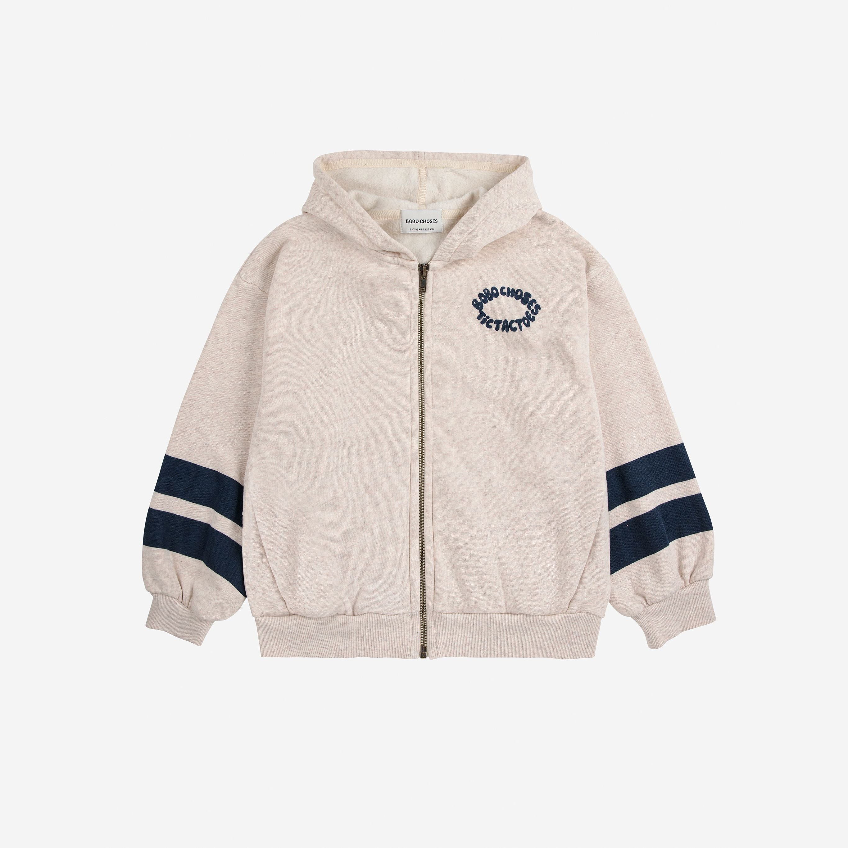 Boys & Girls Beige Cotton Zip-Up Top