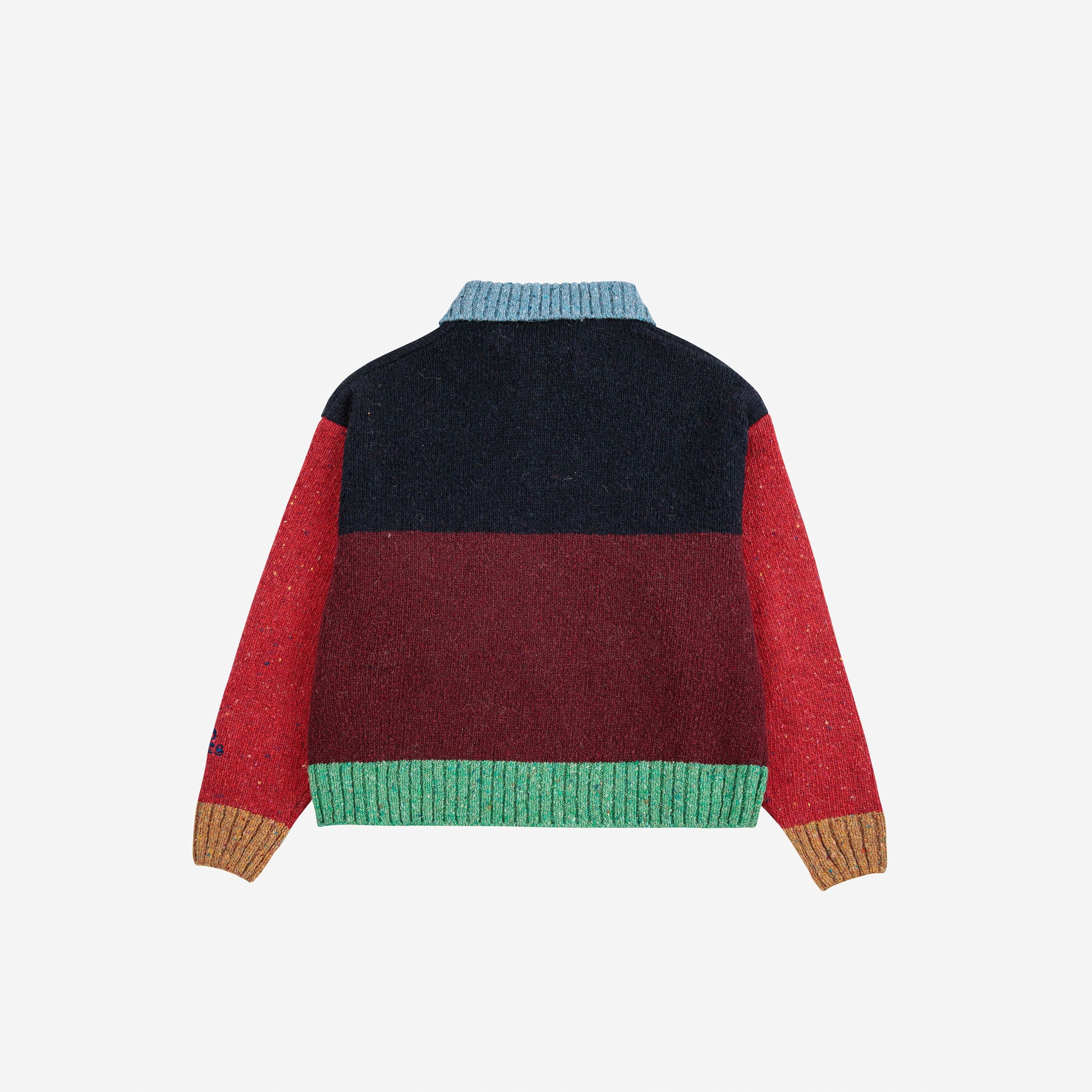 Boys Multicolor Wool Knit Cardigan