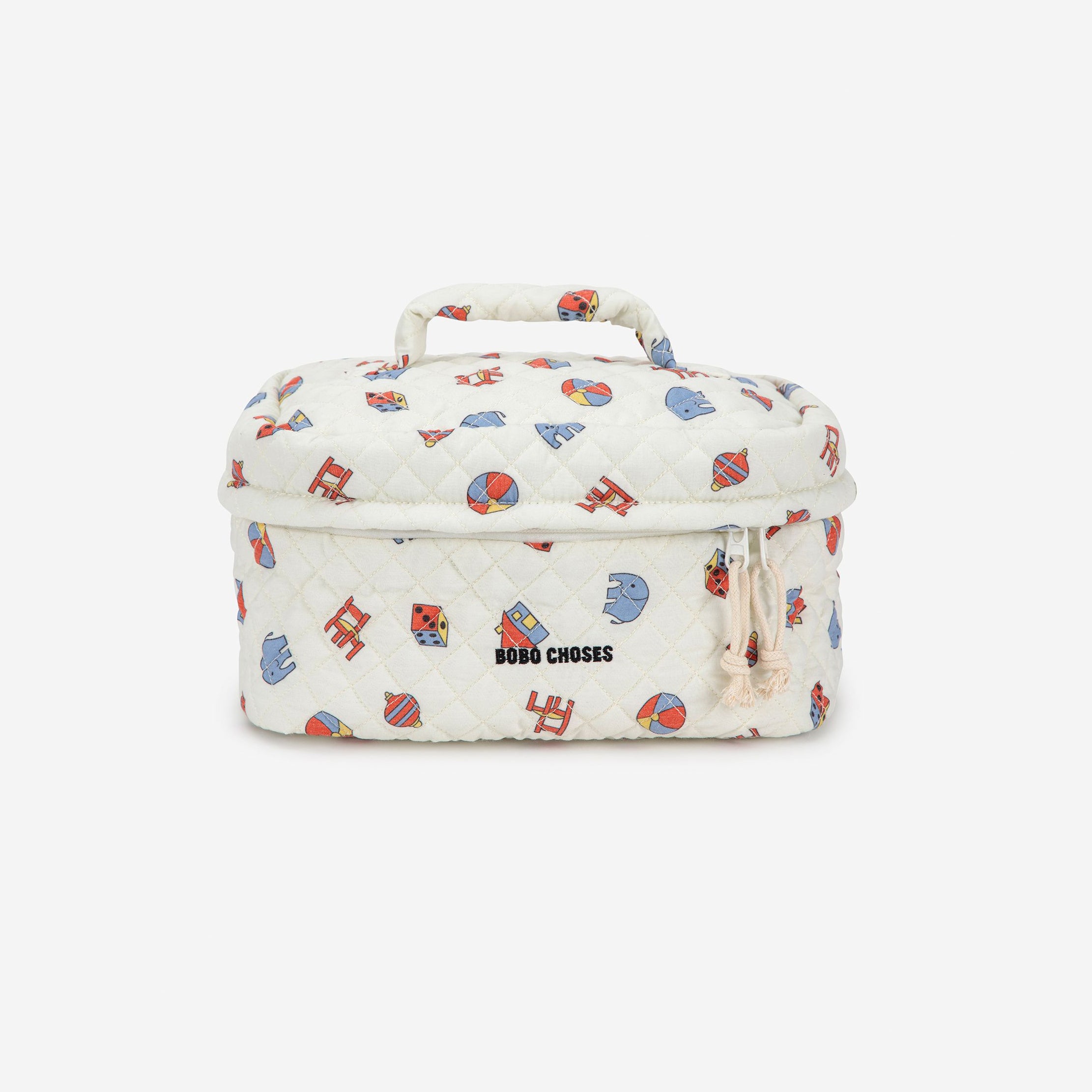 Boys & Girls White Printed Toys Storage Bag