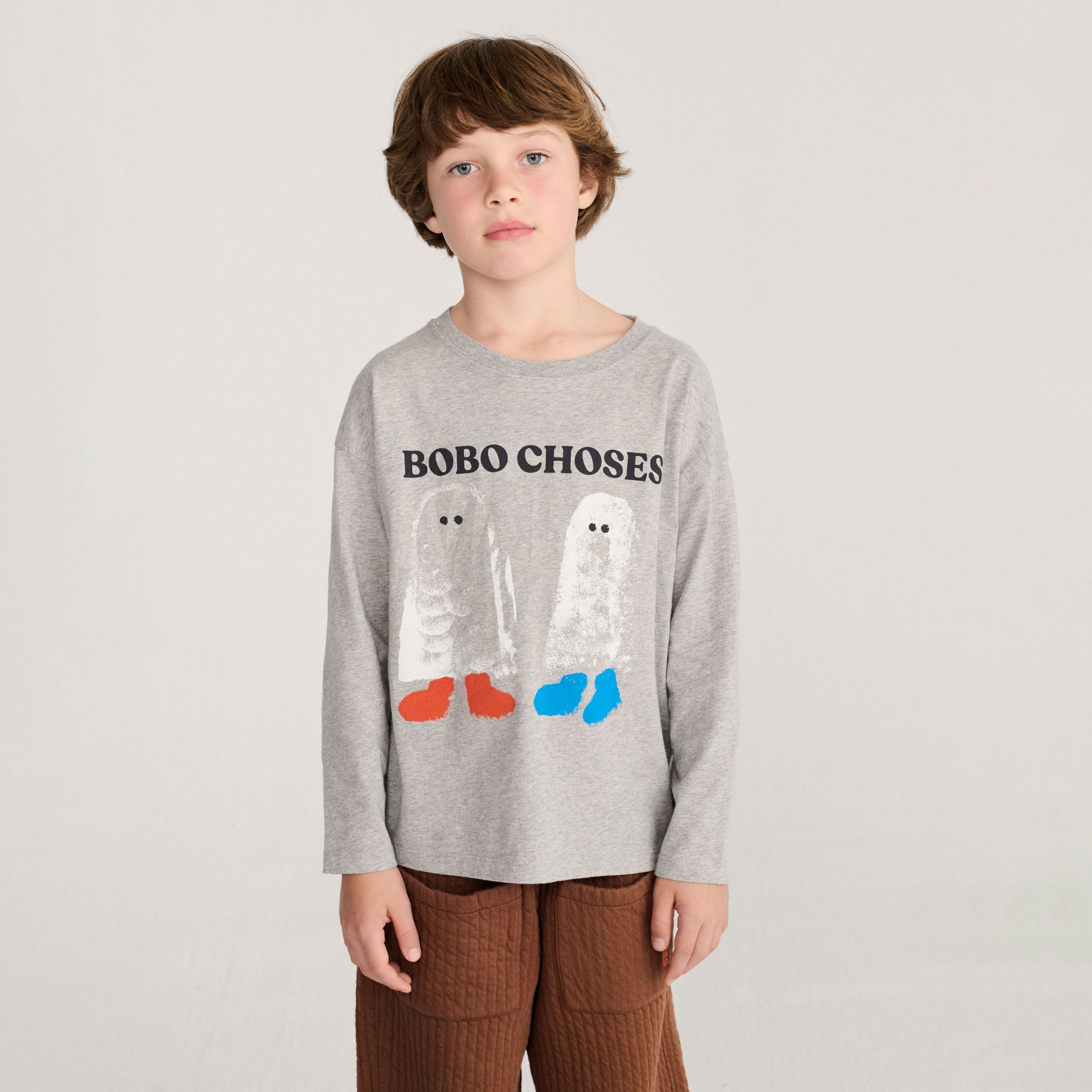 Boys & Girls Grey Logo Cotton T-Shirt