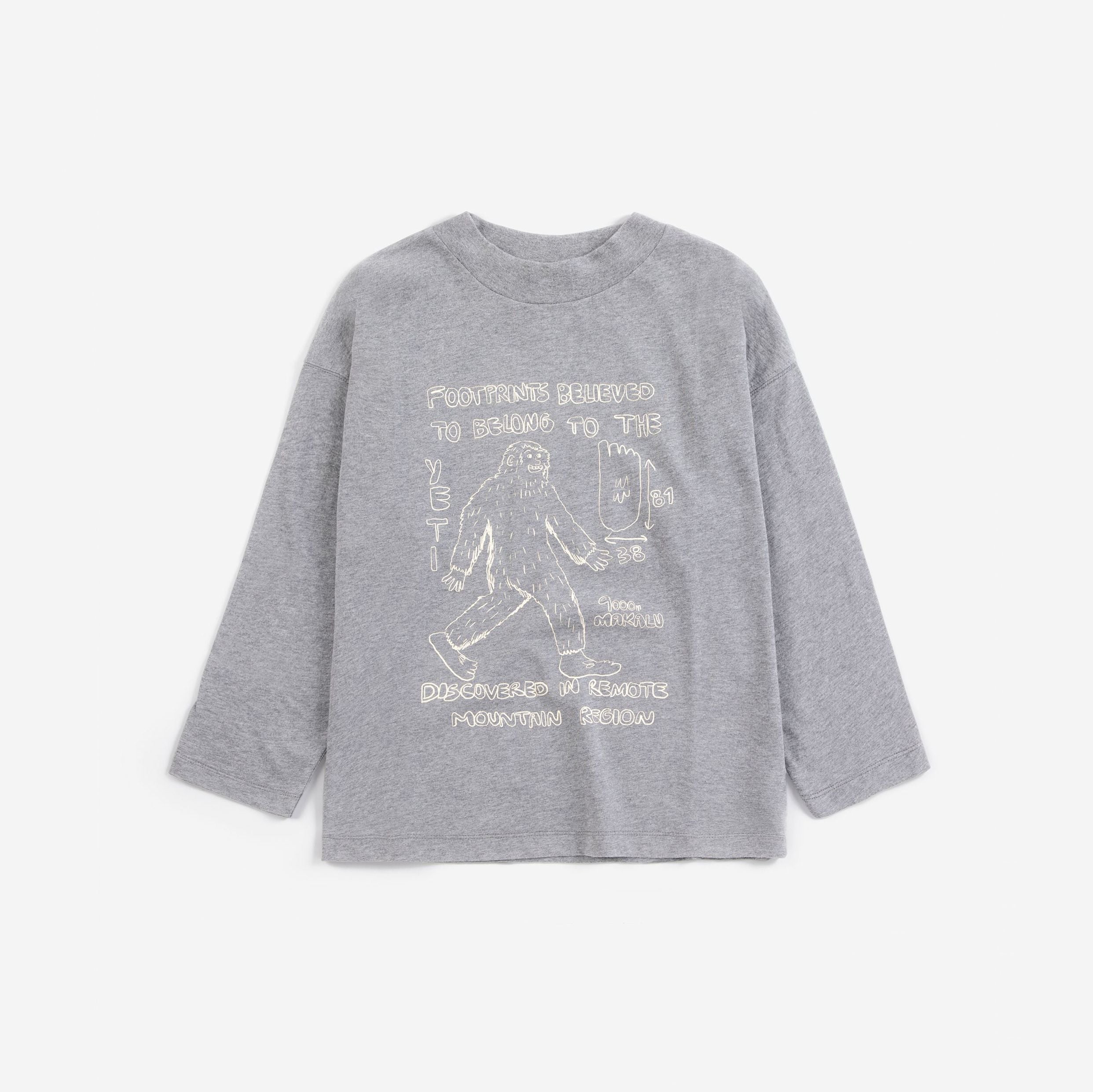 Boys & Girls Grey Printed Cotton T-Shirt