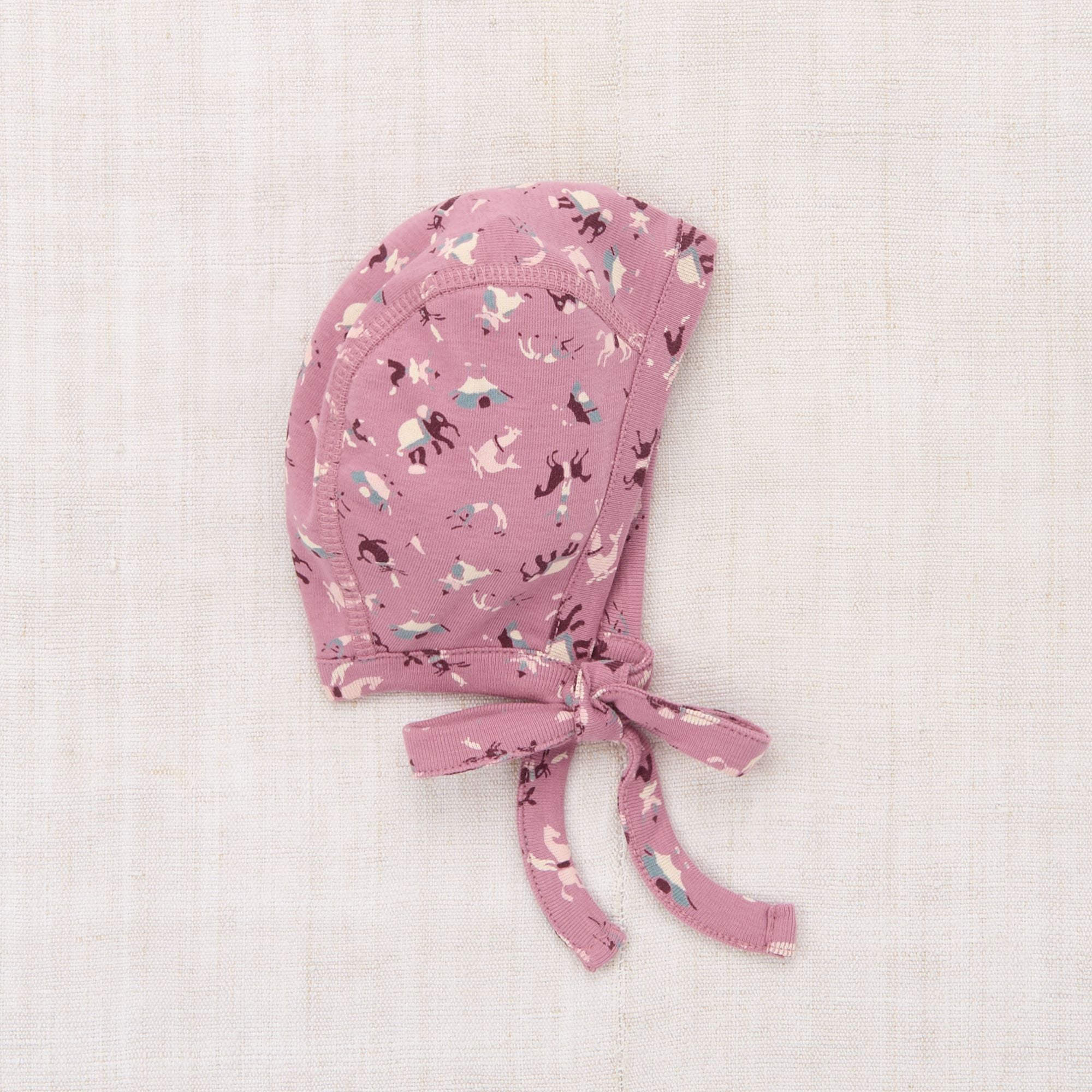Baby Girls Light Pink Printed Cotton Hat