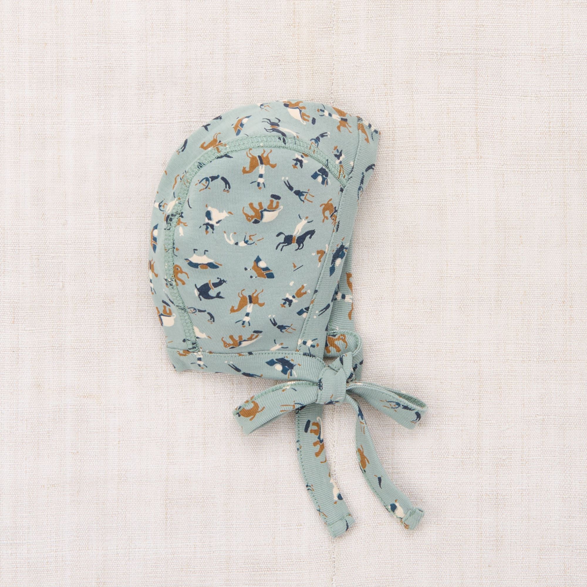 Baby Boys Light Green Printed Cotton Hat