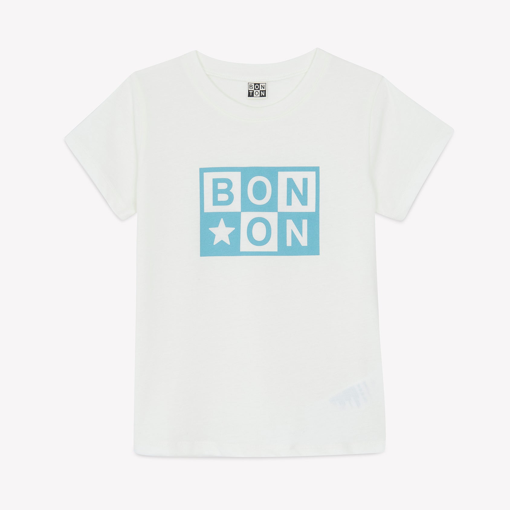 Boys White Printed Logo Cotton T-Shirt