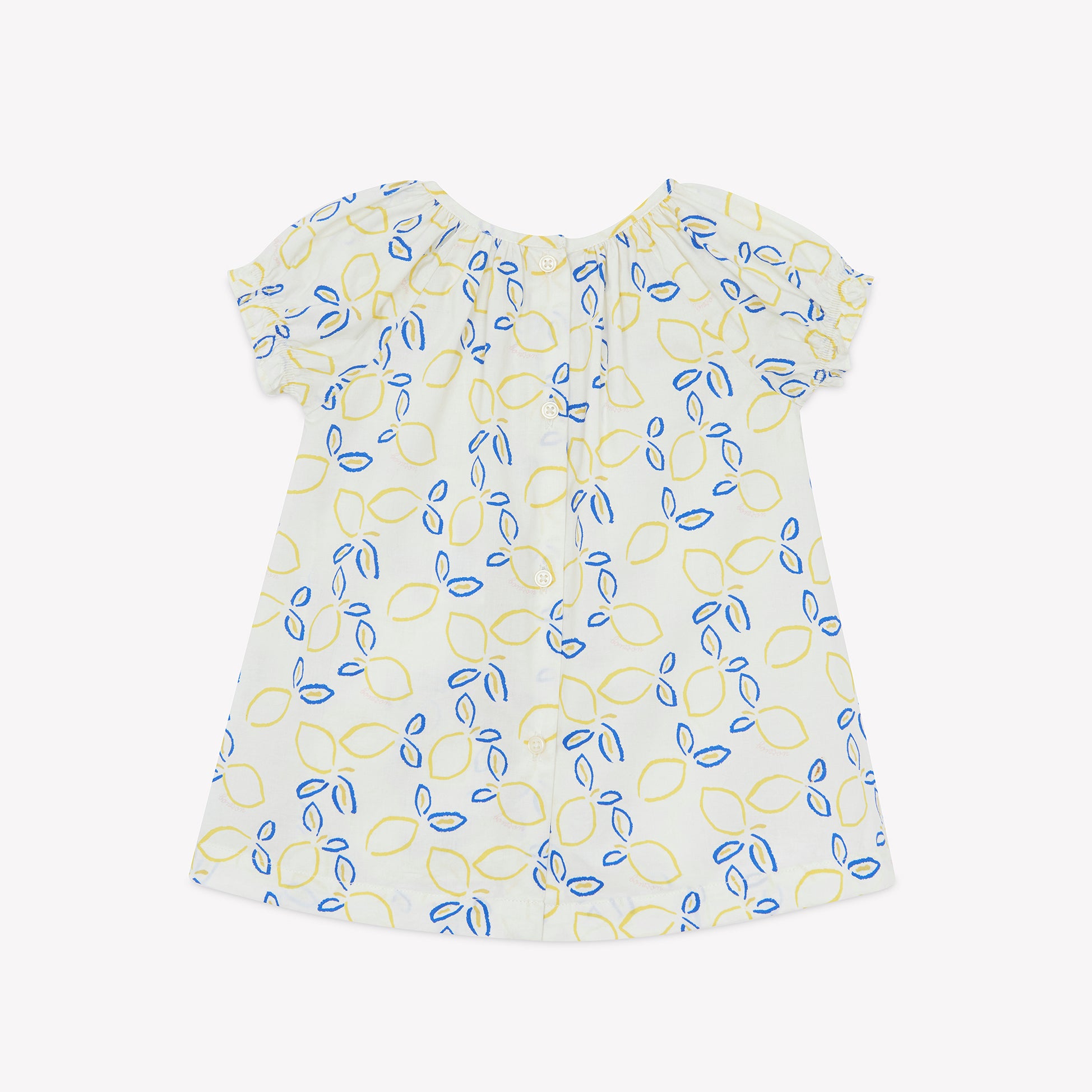 Baby Girls Ivory Printed Cotton Dress
