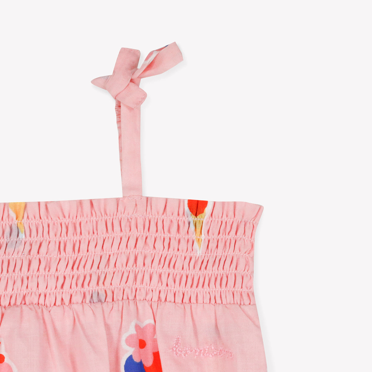 Grenouillère en coton rose imprimée crème glacée pour petites filles