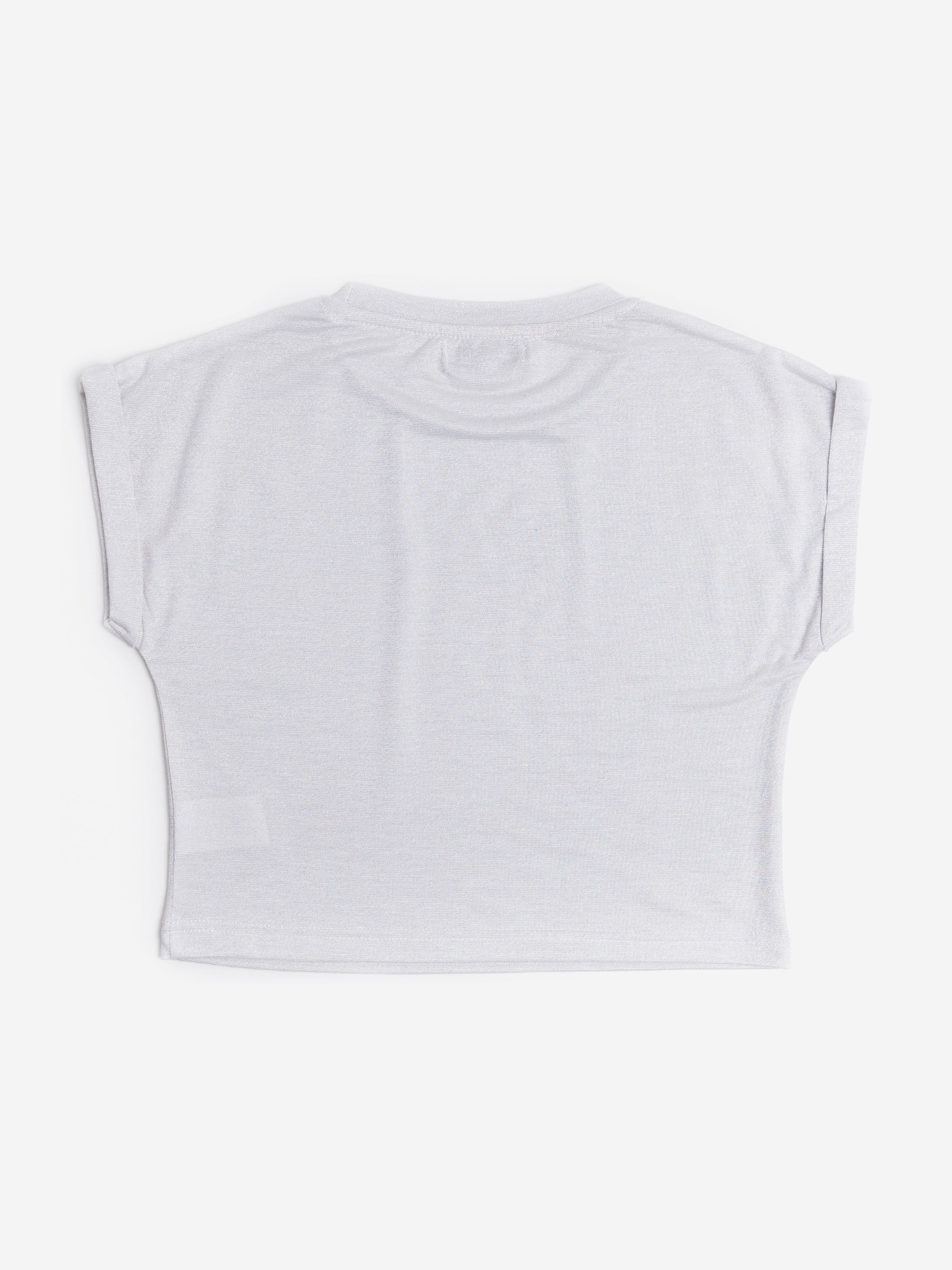 BCBG Girls Glitter T-Shirt in Grey