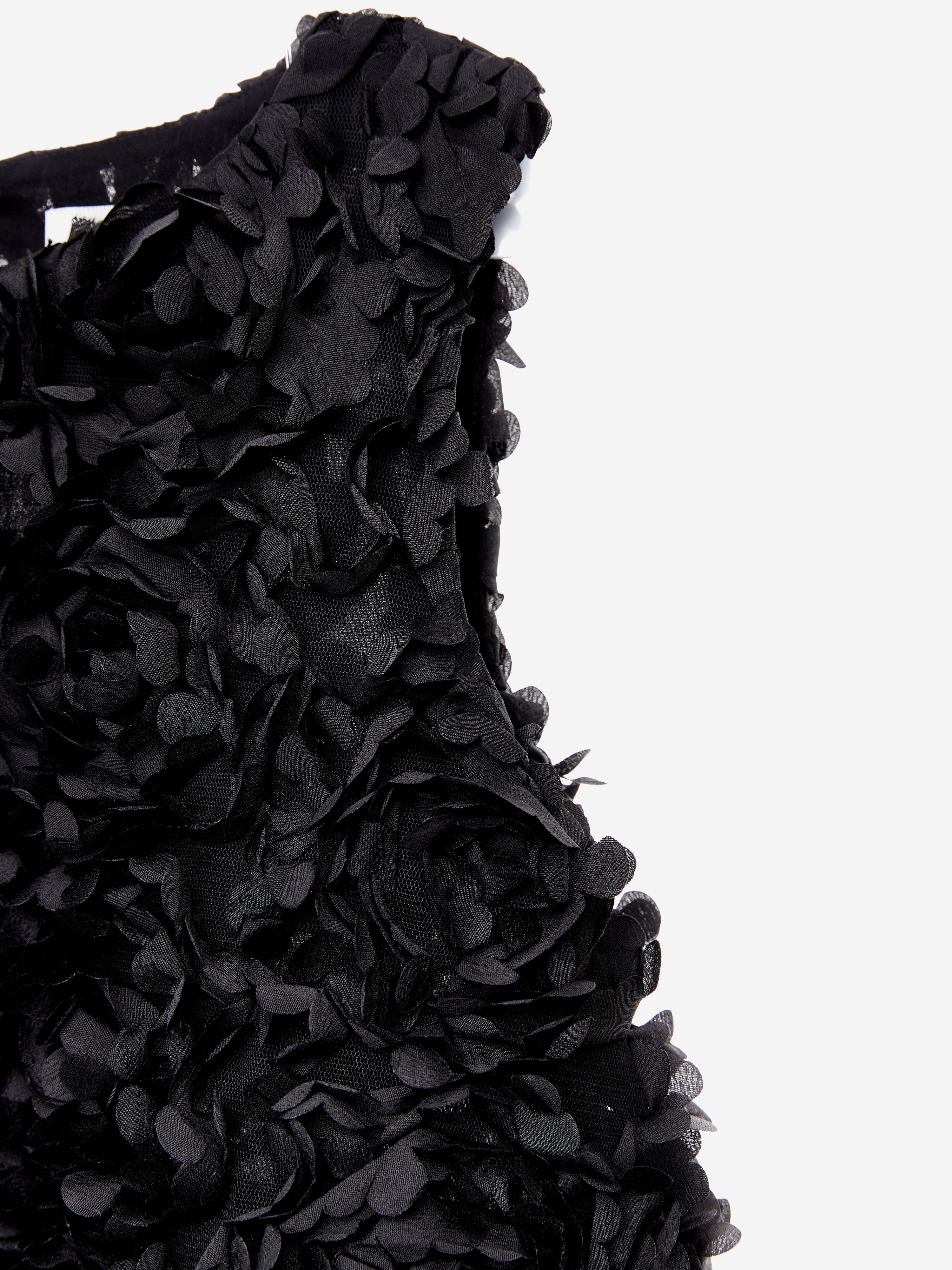BCBG Girls Tulle Rose Dress in Black
