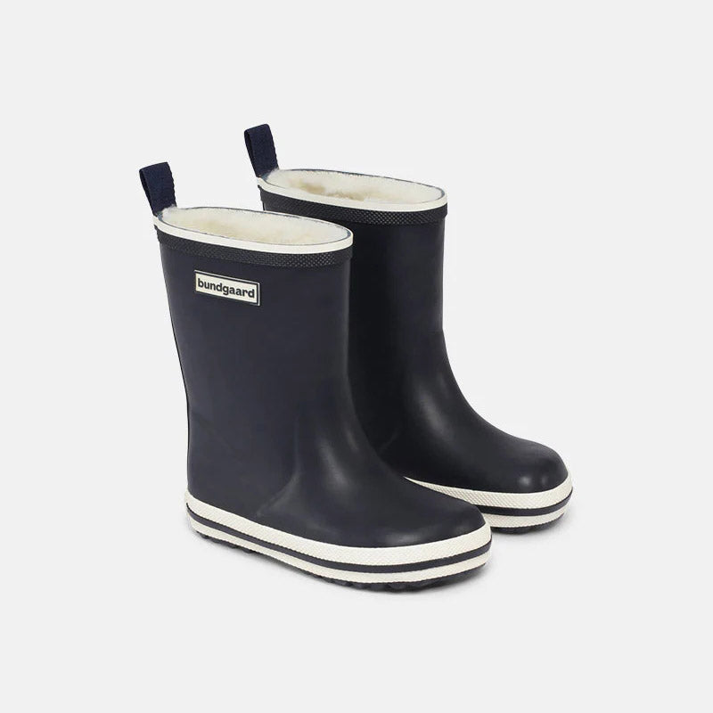 Boys & Girls Dark Blue "Charly High Warm" Rain Shoes