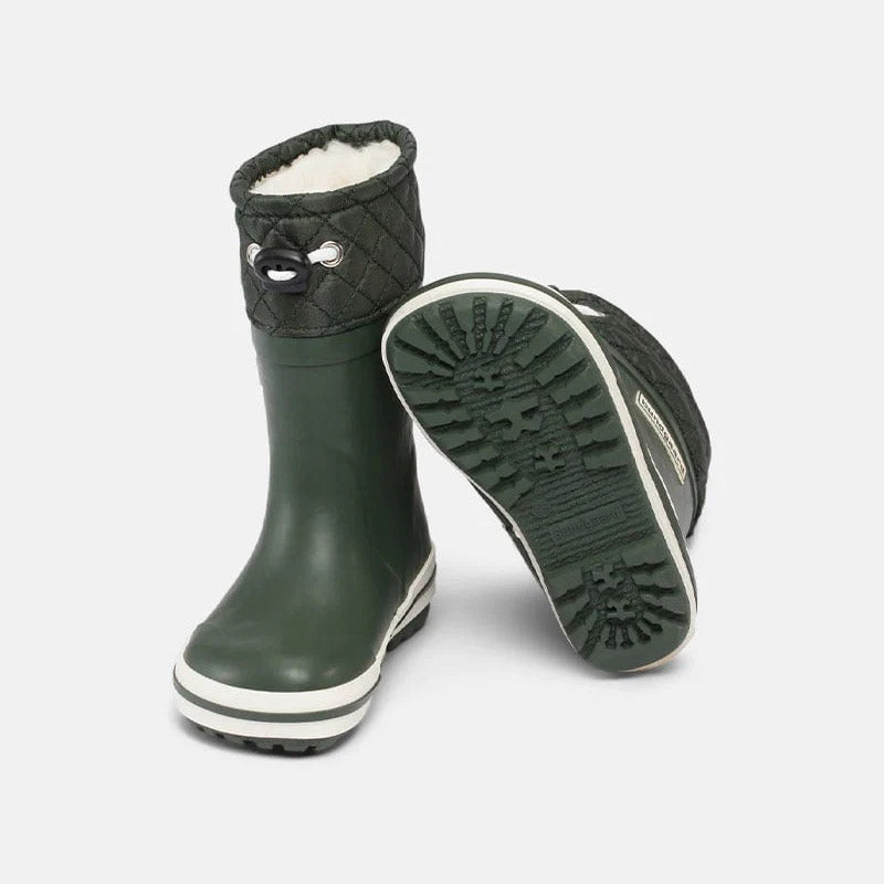 Boys & Girls Green "Sailor High Warm" Rain Shoes