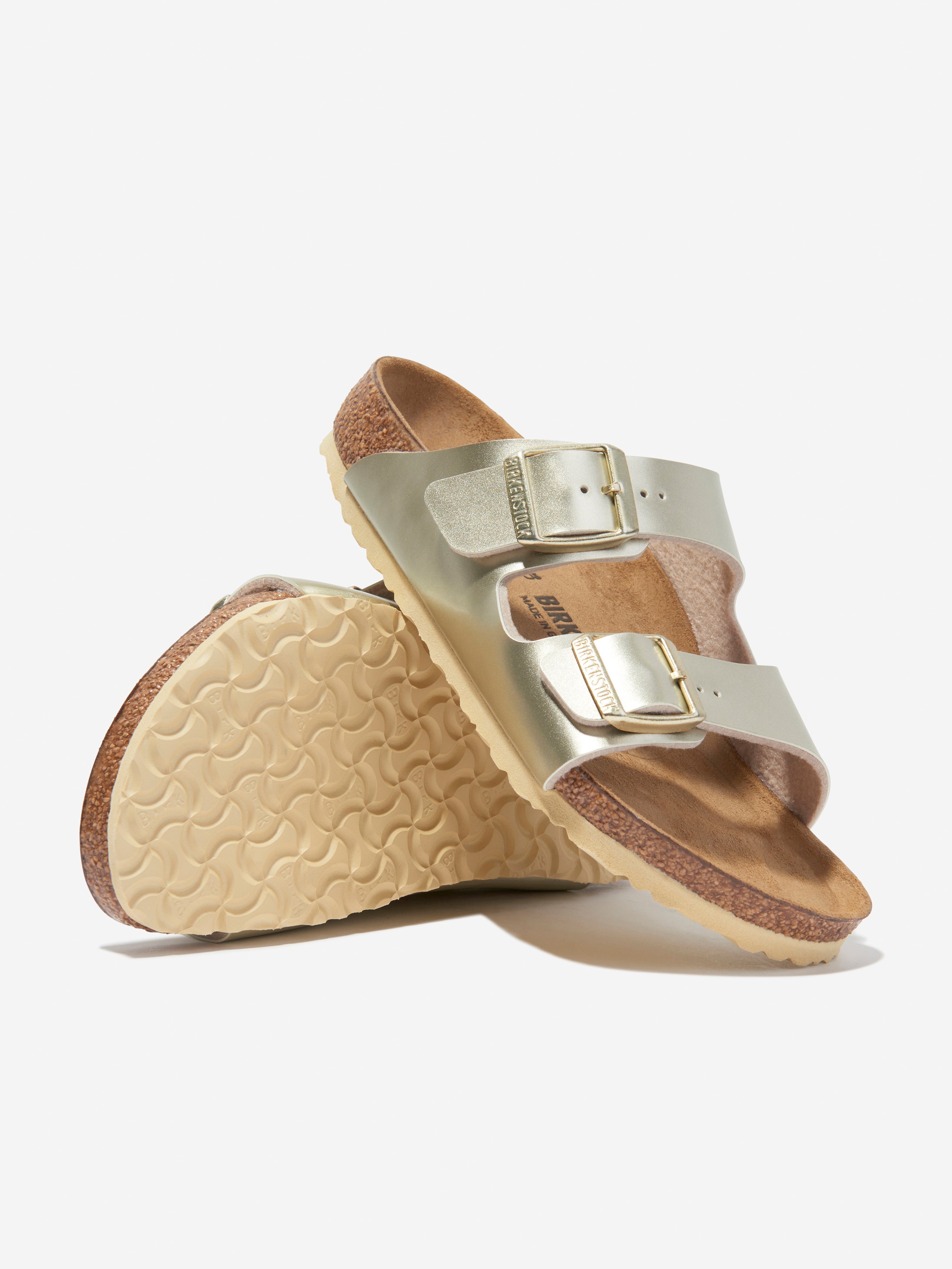 Girls Arizona Classic Metallic Sandals in Gold