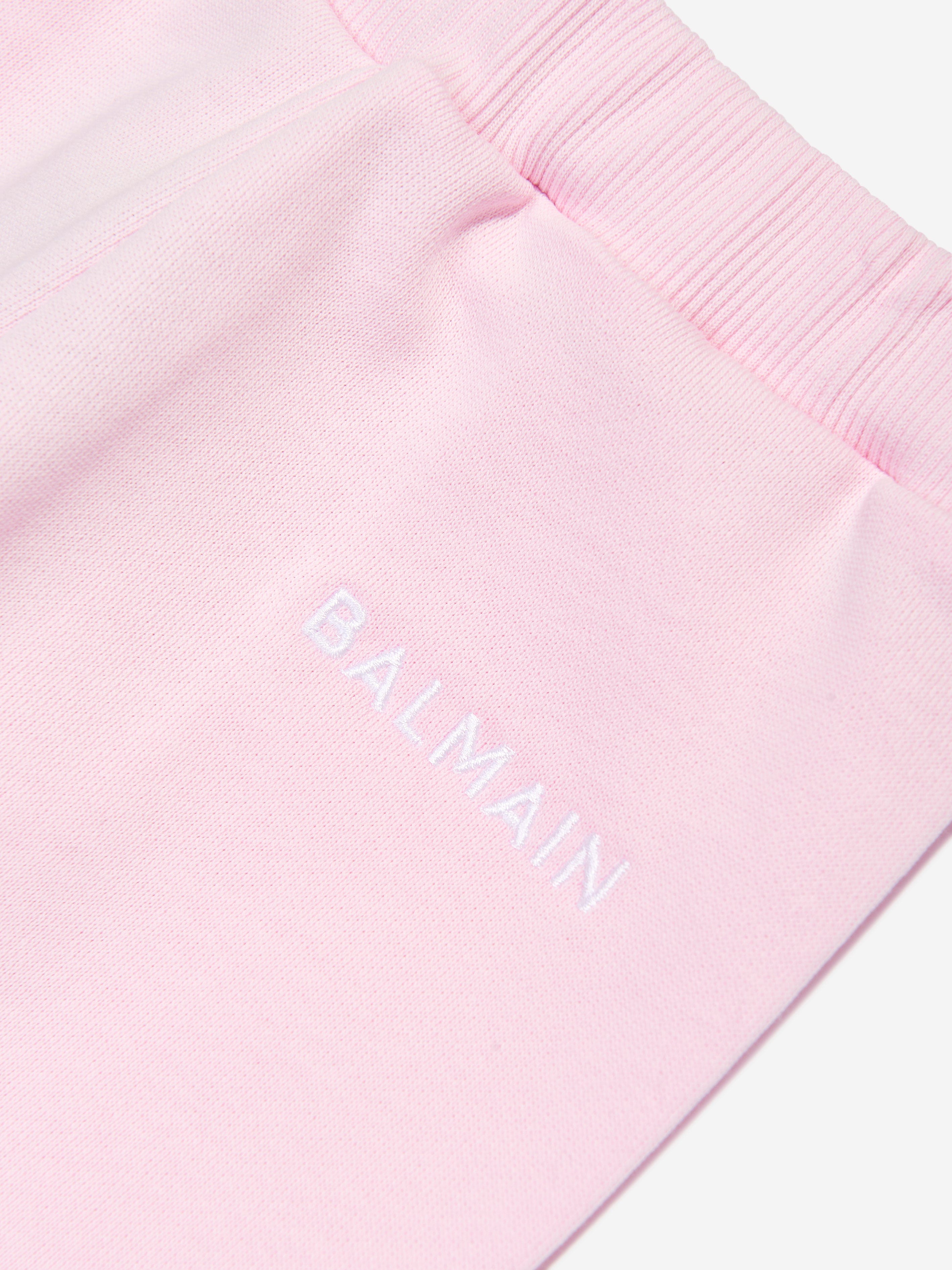 Balmain Baby Girls Logo Joggers in Pink