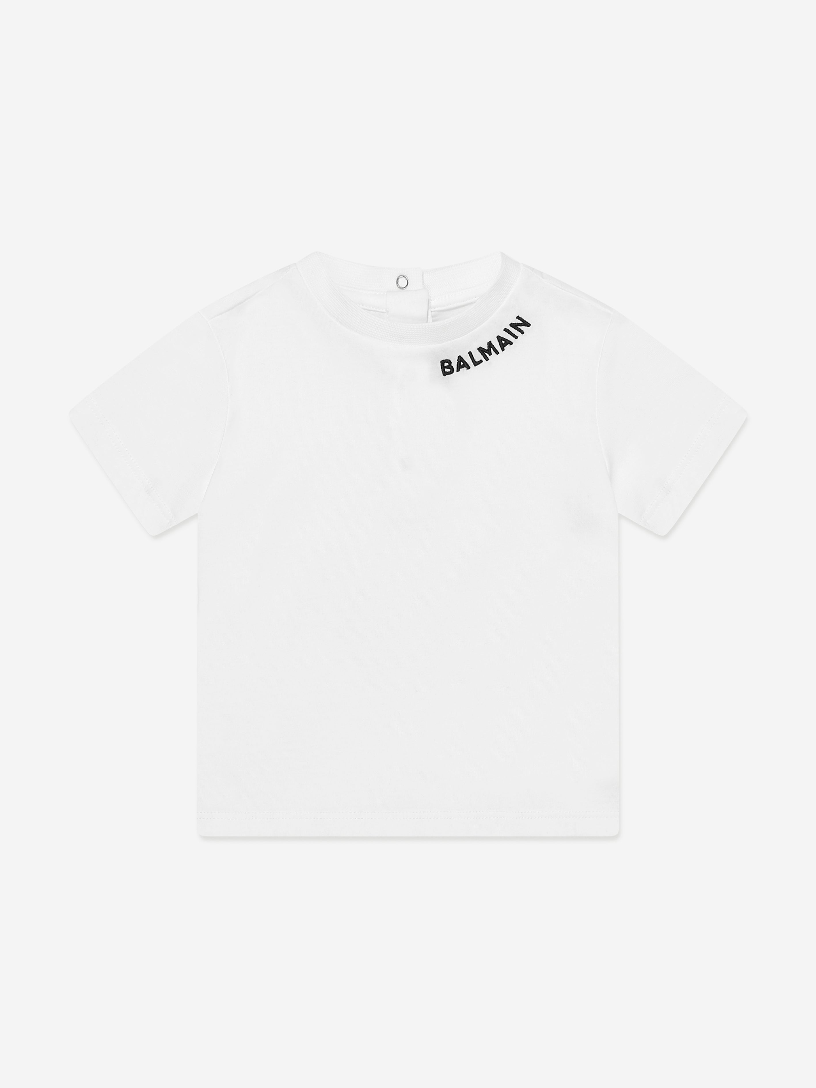 Balmain Baby Logo T-Shirt in White