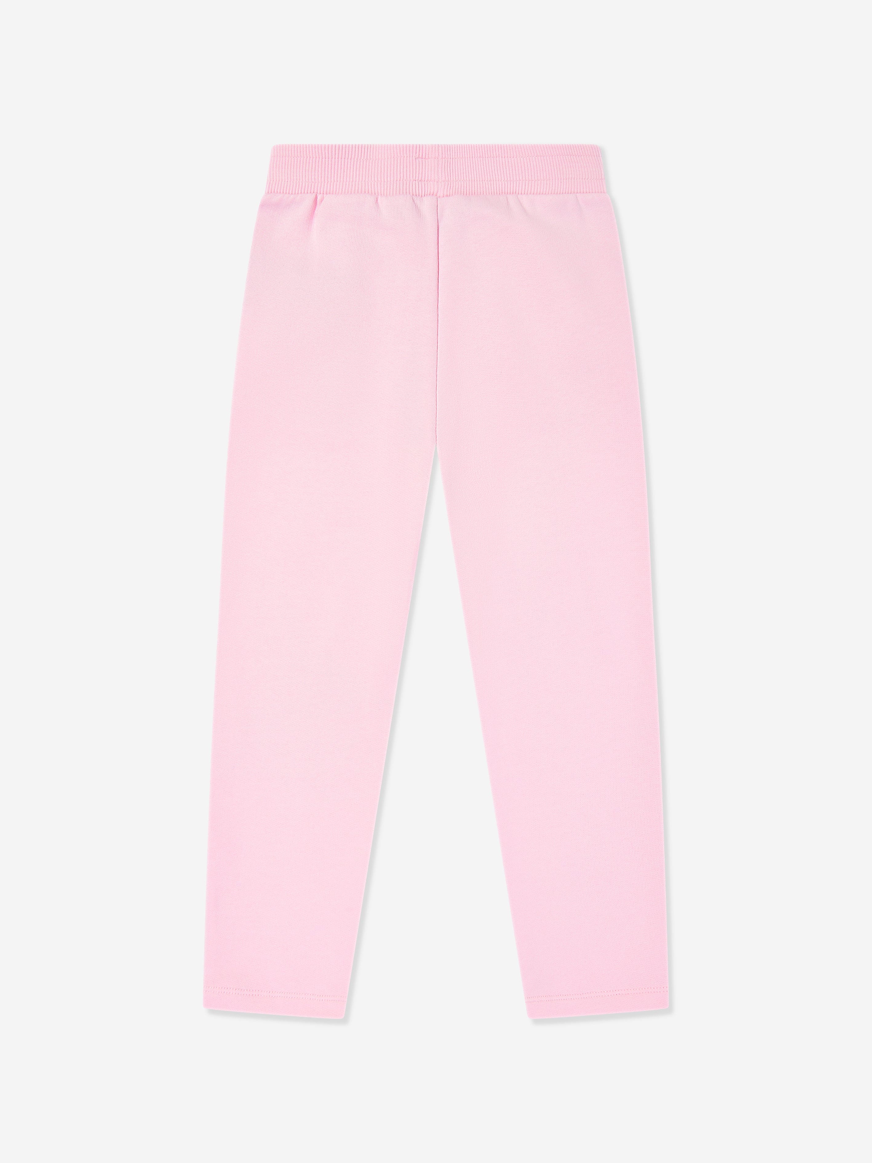 Balmain Girls Logo Button Joggers in Pink