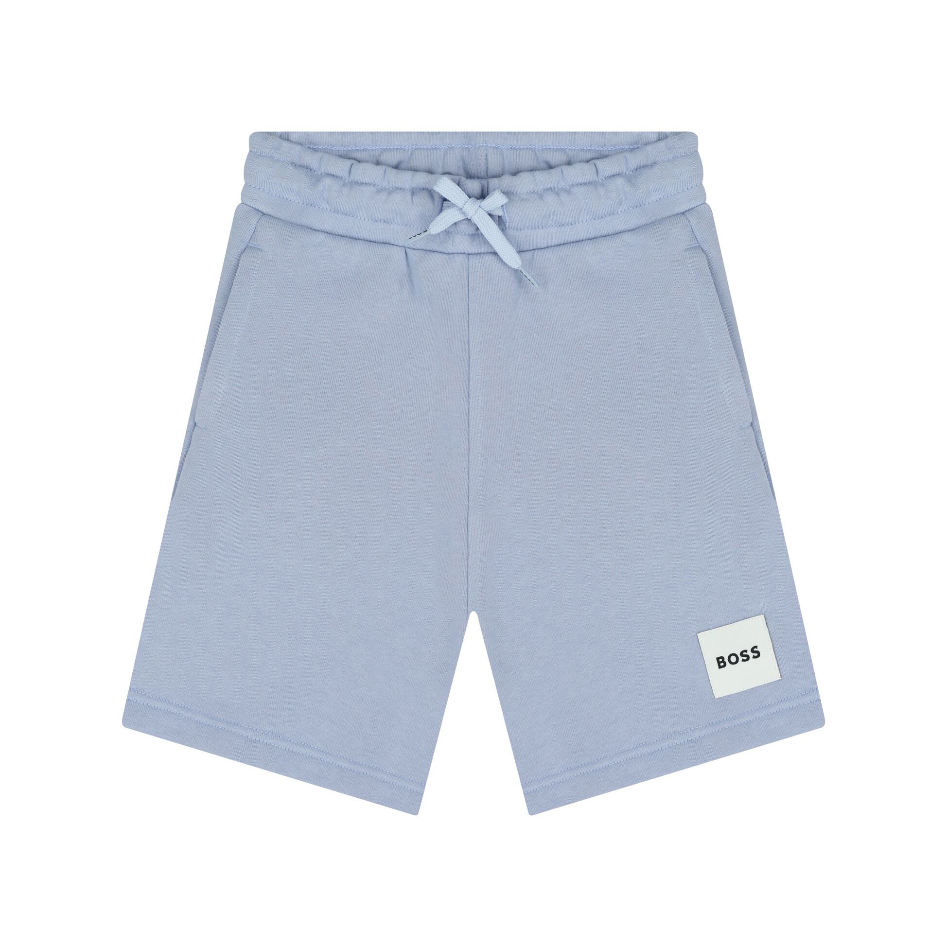 Boys Light Blue Cotton Shorts