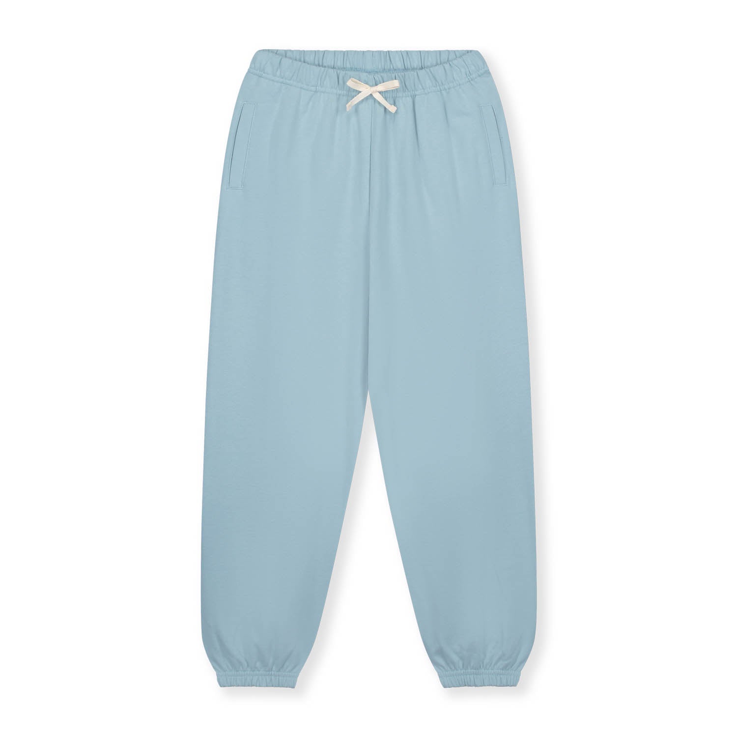 Boys & Girls Sky Blue Cotton Trousers