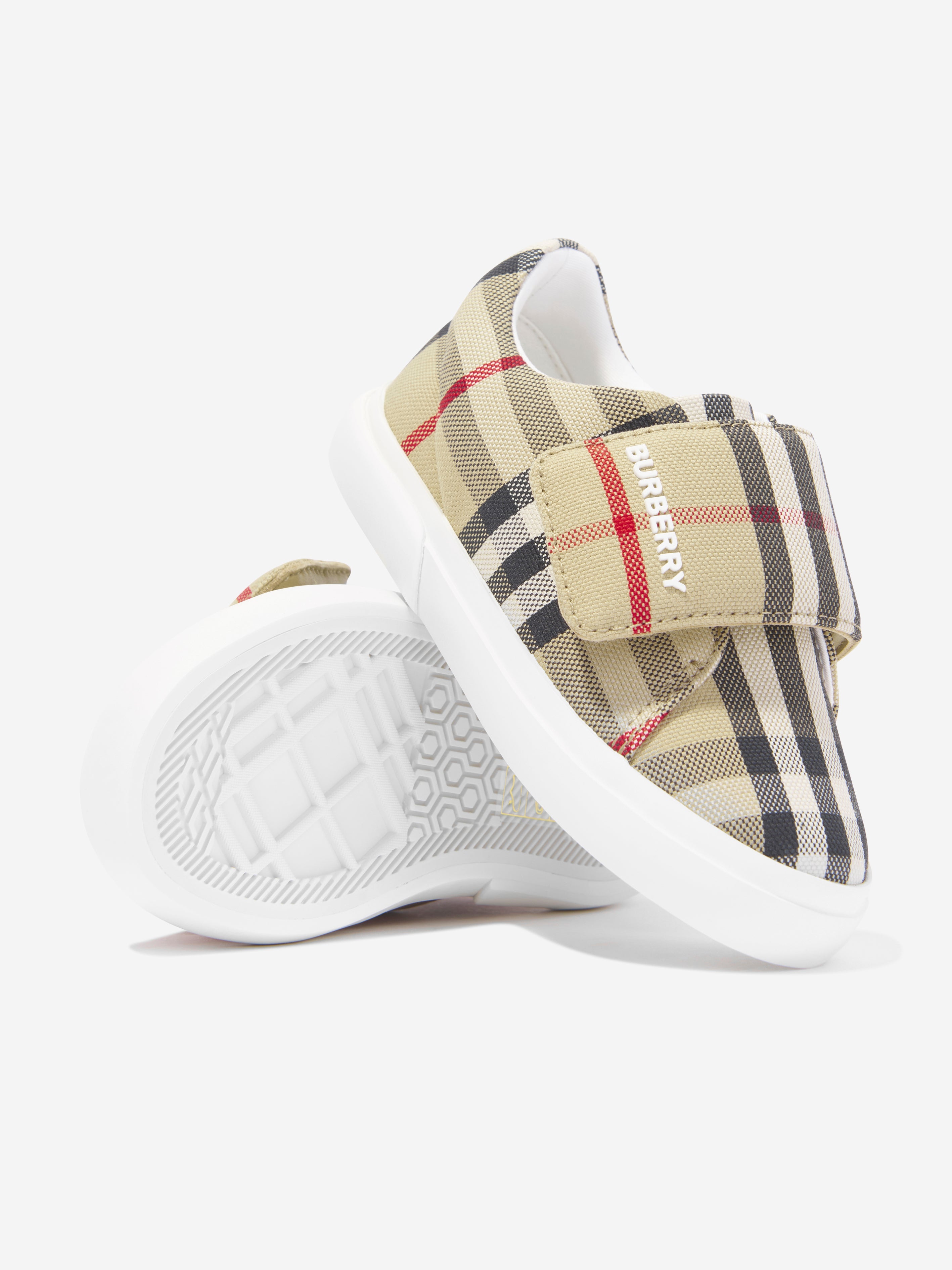 Baby James Trainers in Archive Beige Check