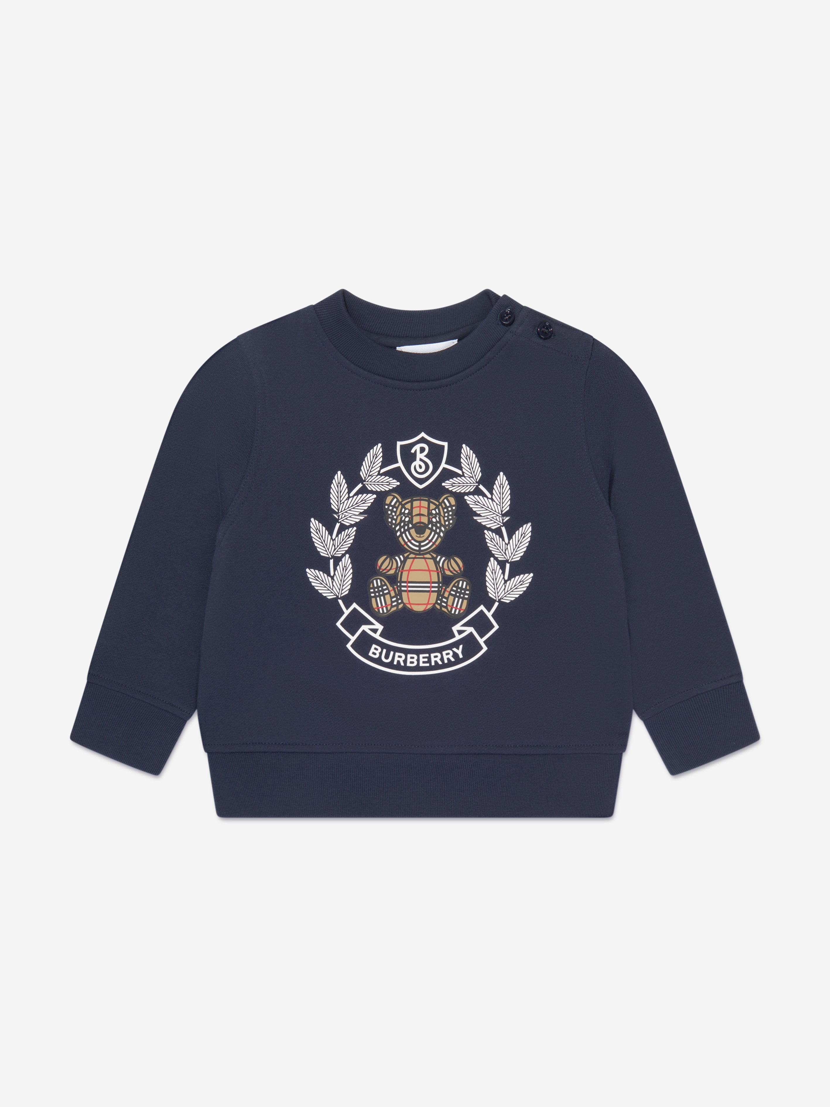 Baby Girls Crest Sweatshirt in Blue