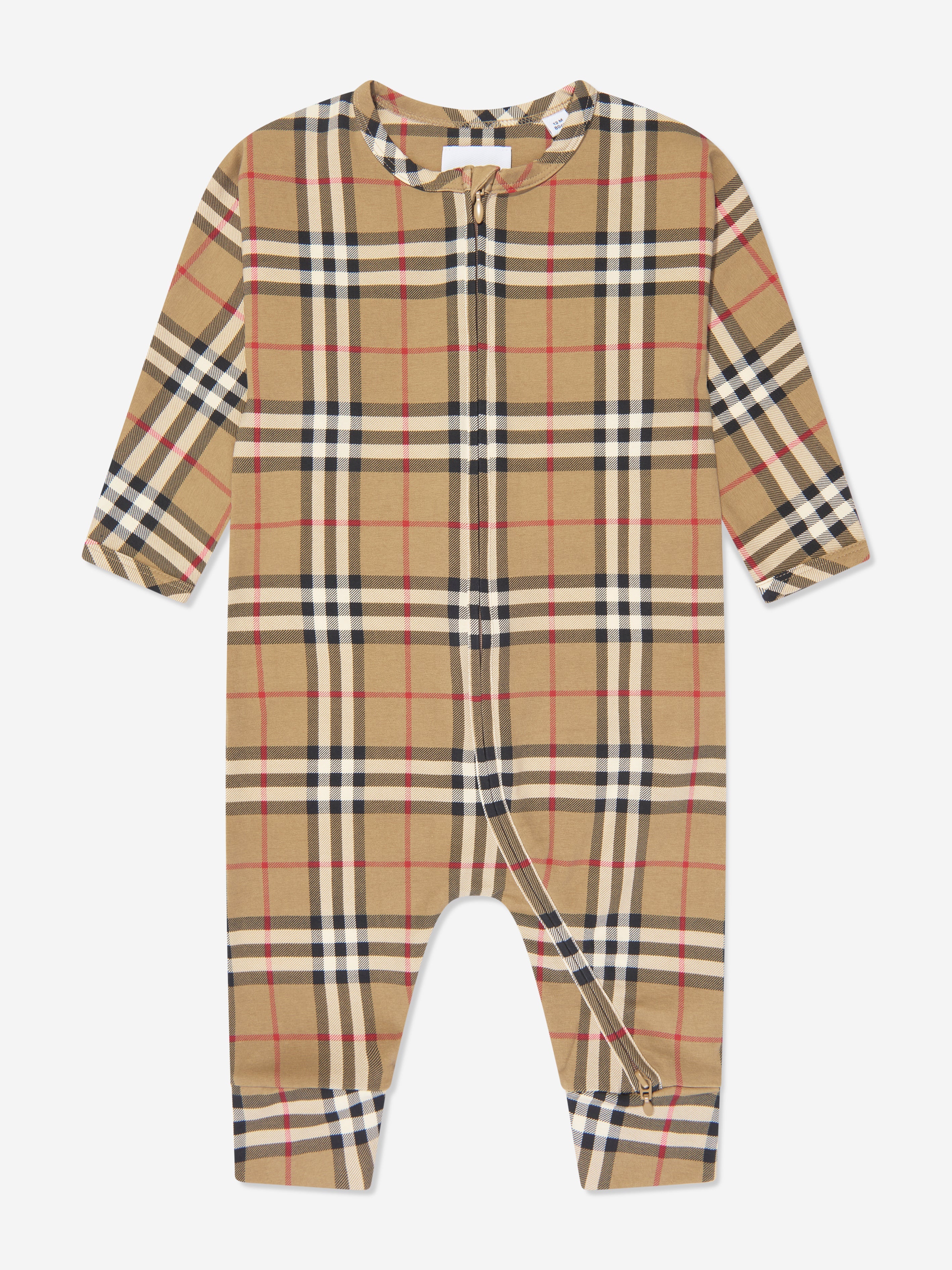 Baby Claude Romper Set in Archive Beige Check