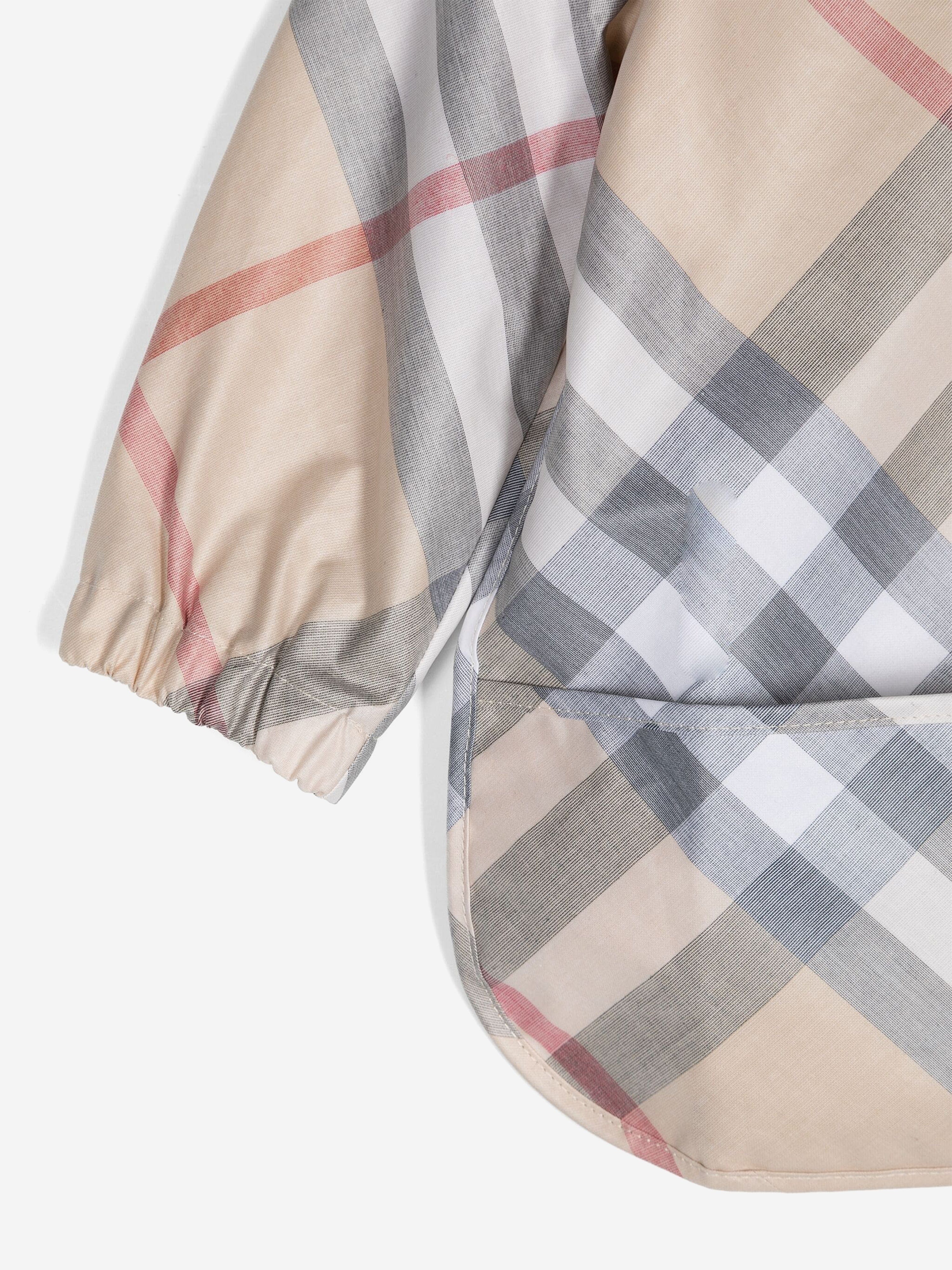 Baby Shay Check Bib in Beige