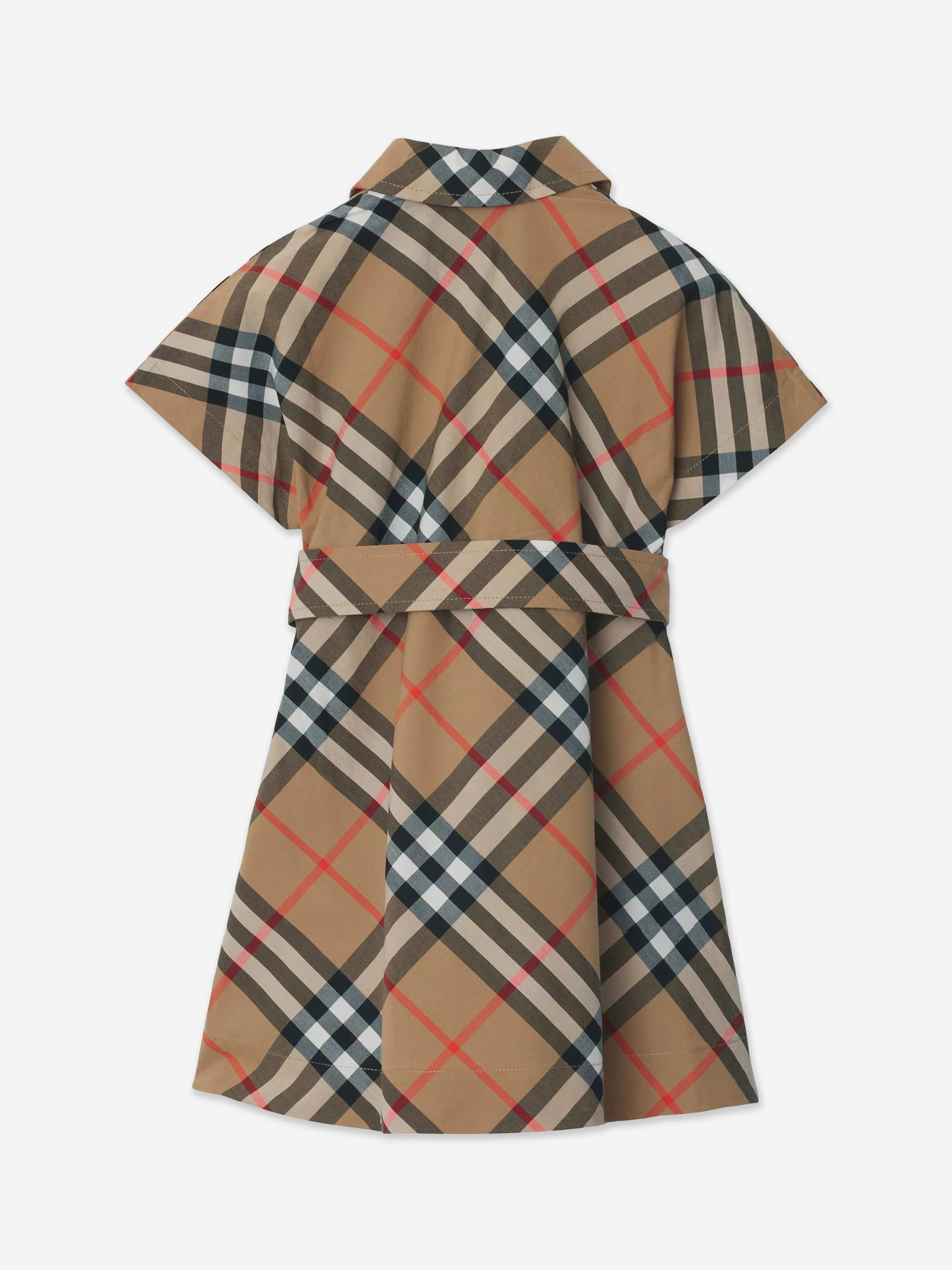 Baby Girls Giulietta Check Dress in Beige
