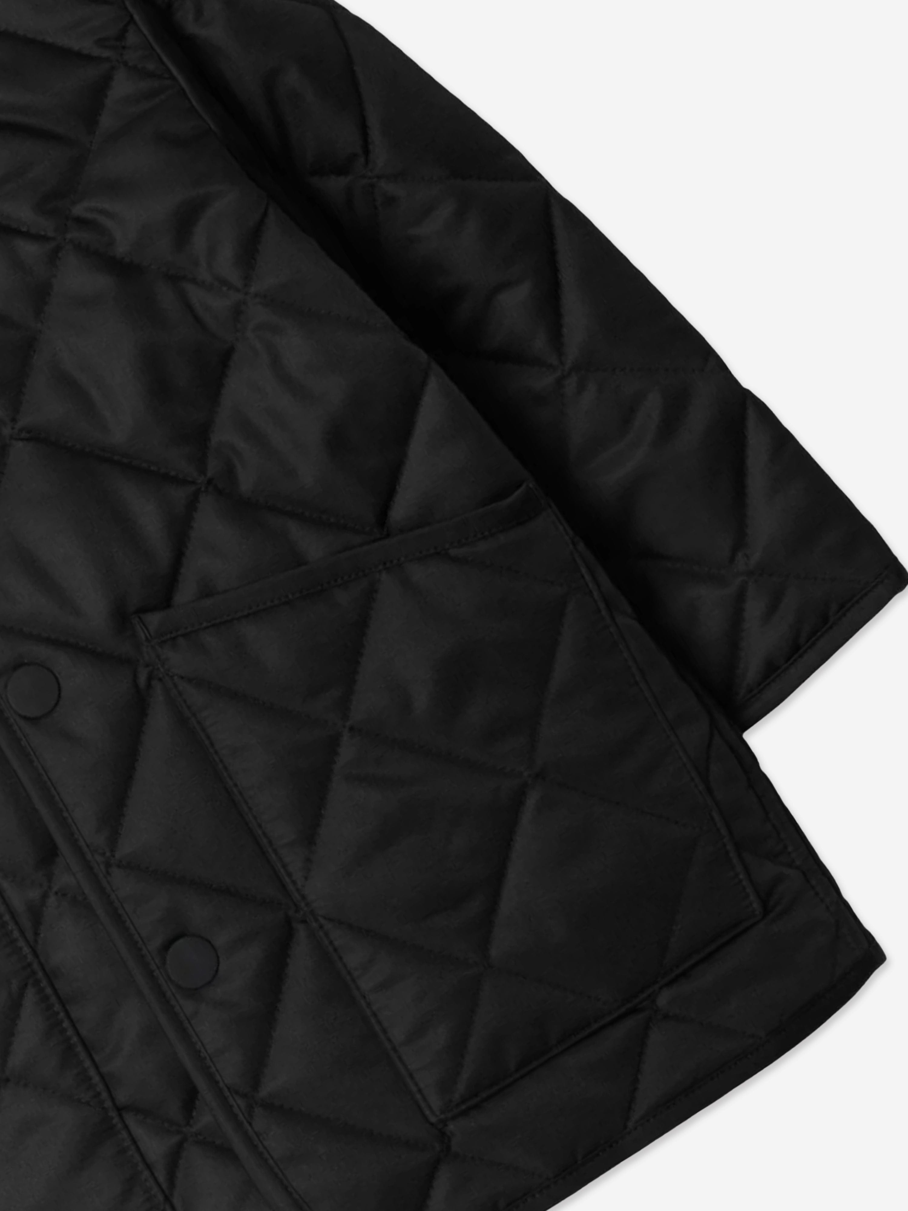 Baby Boys Mini Rowan Quilted Jacket in Black