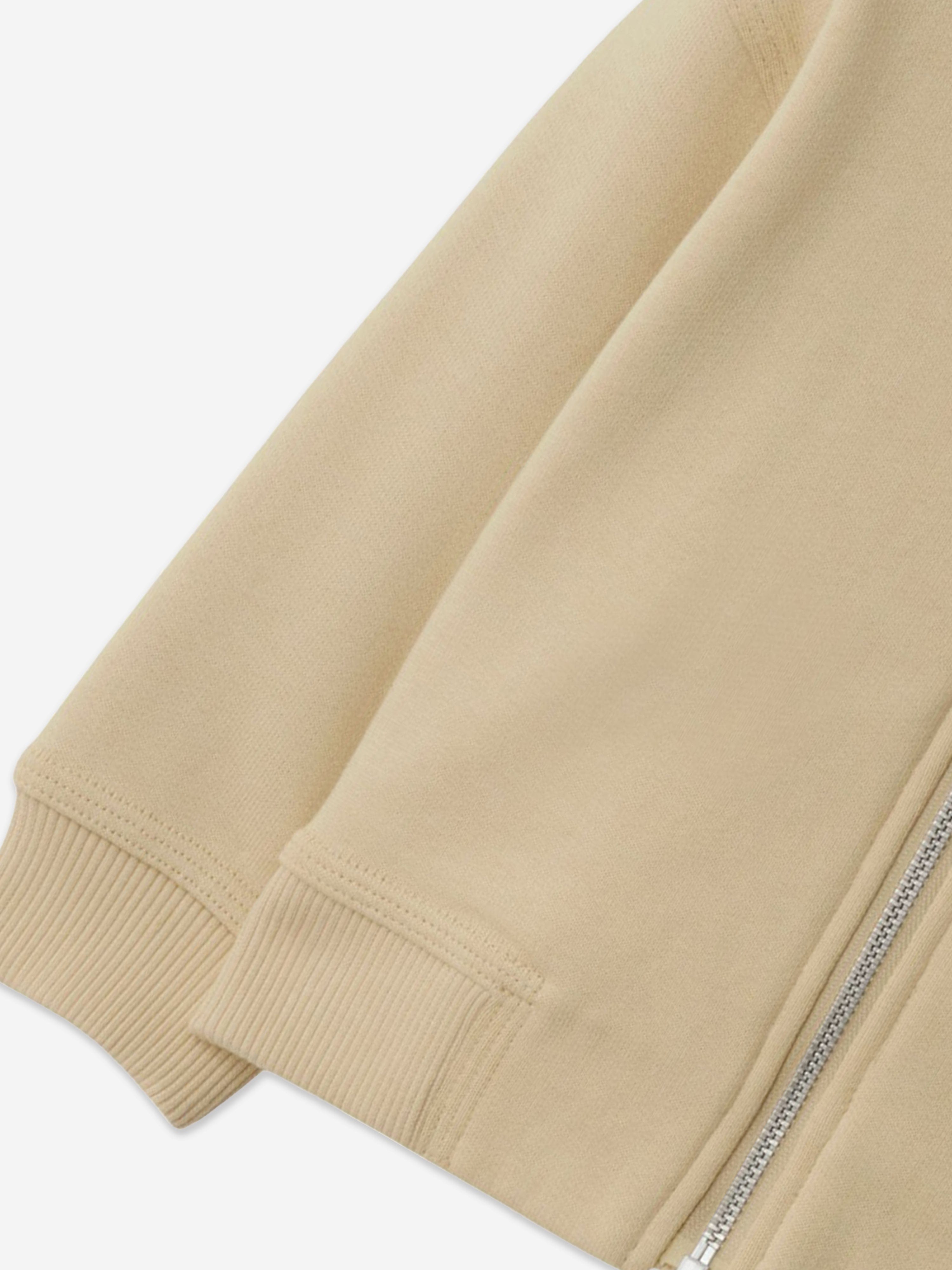 Baby Girls Zip Up Top in Beige