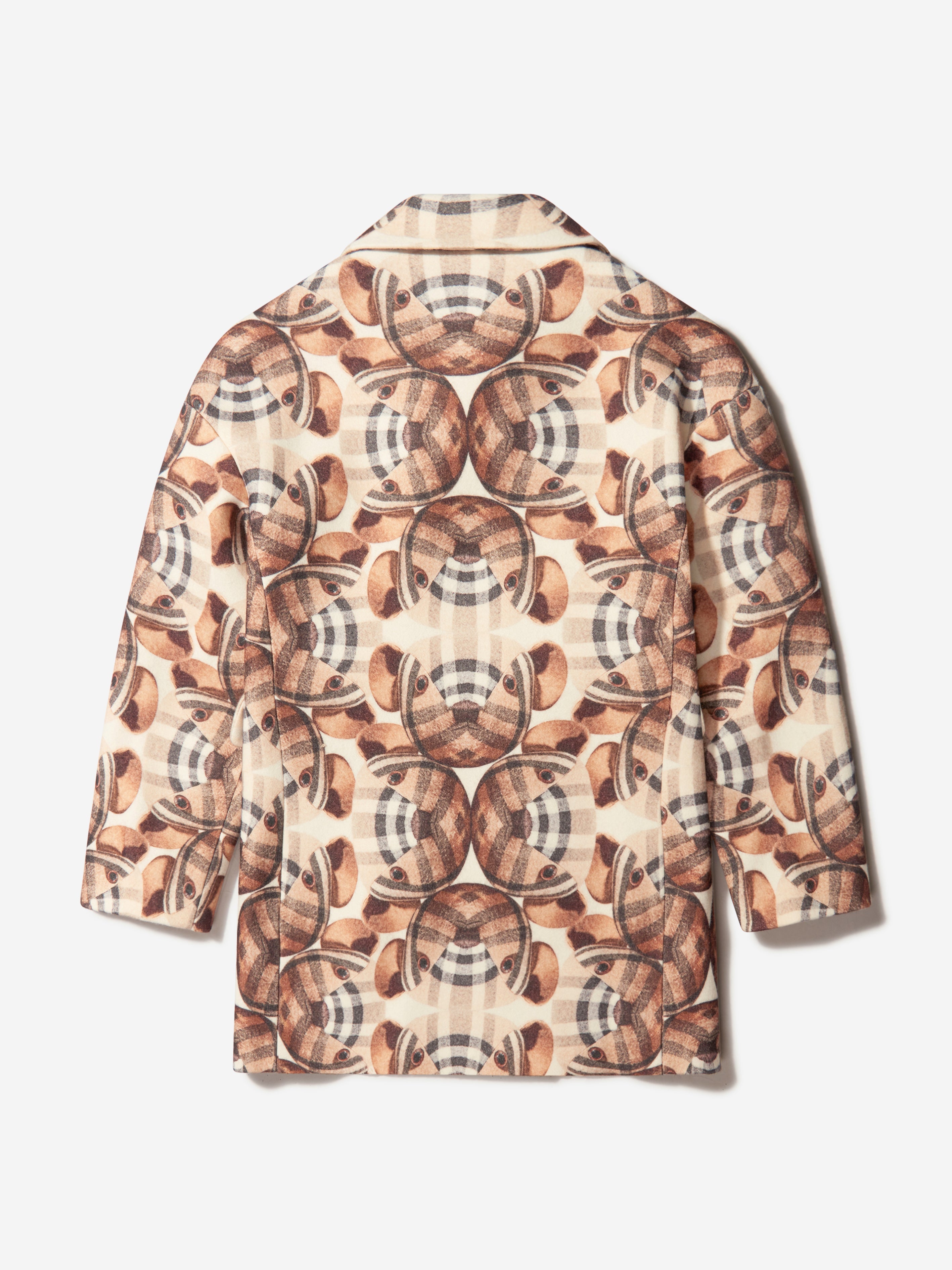 Girls Bear Print Coat