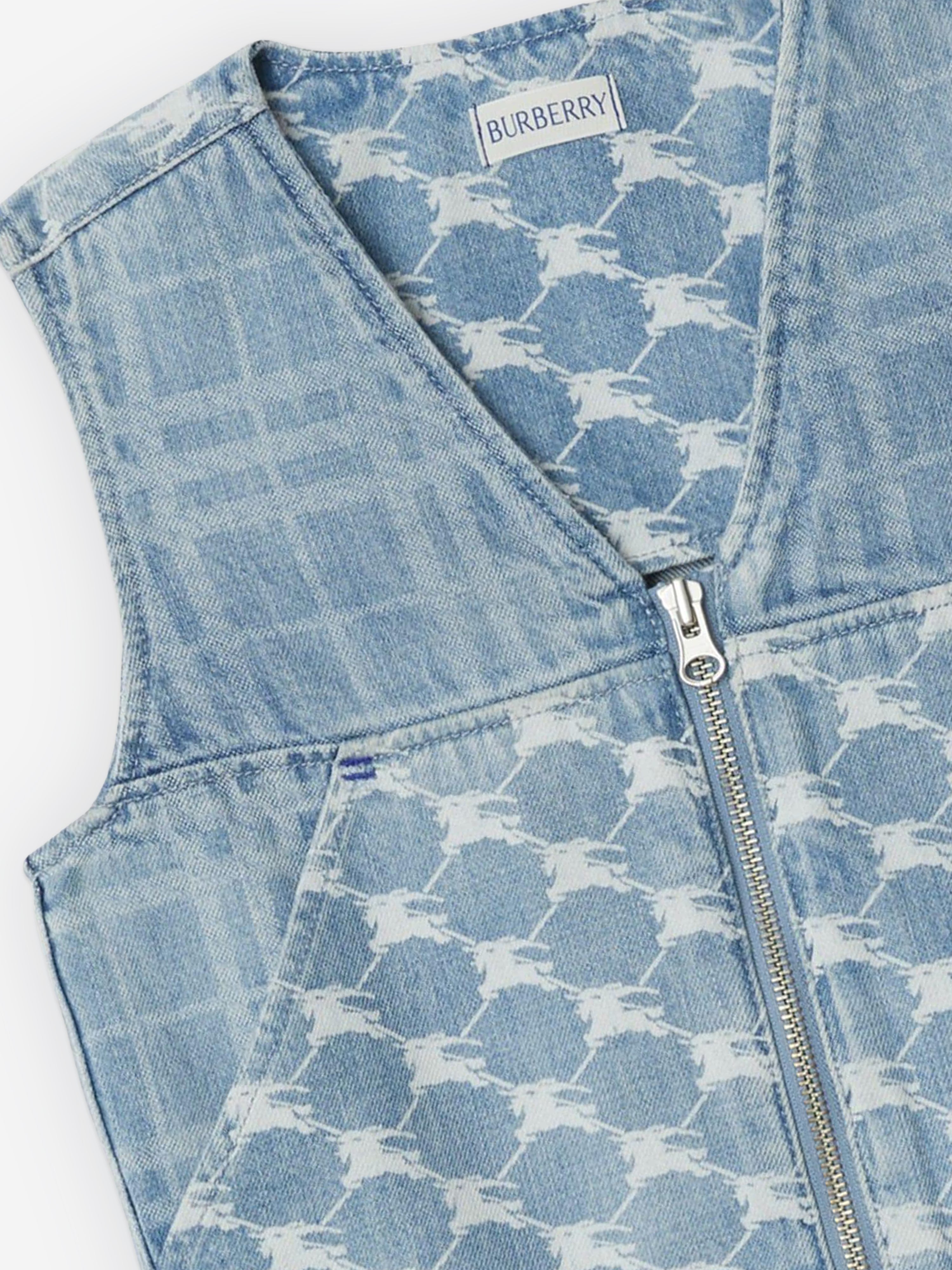 Girls Wendy Zip Up Gilet in Blue