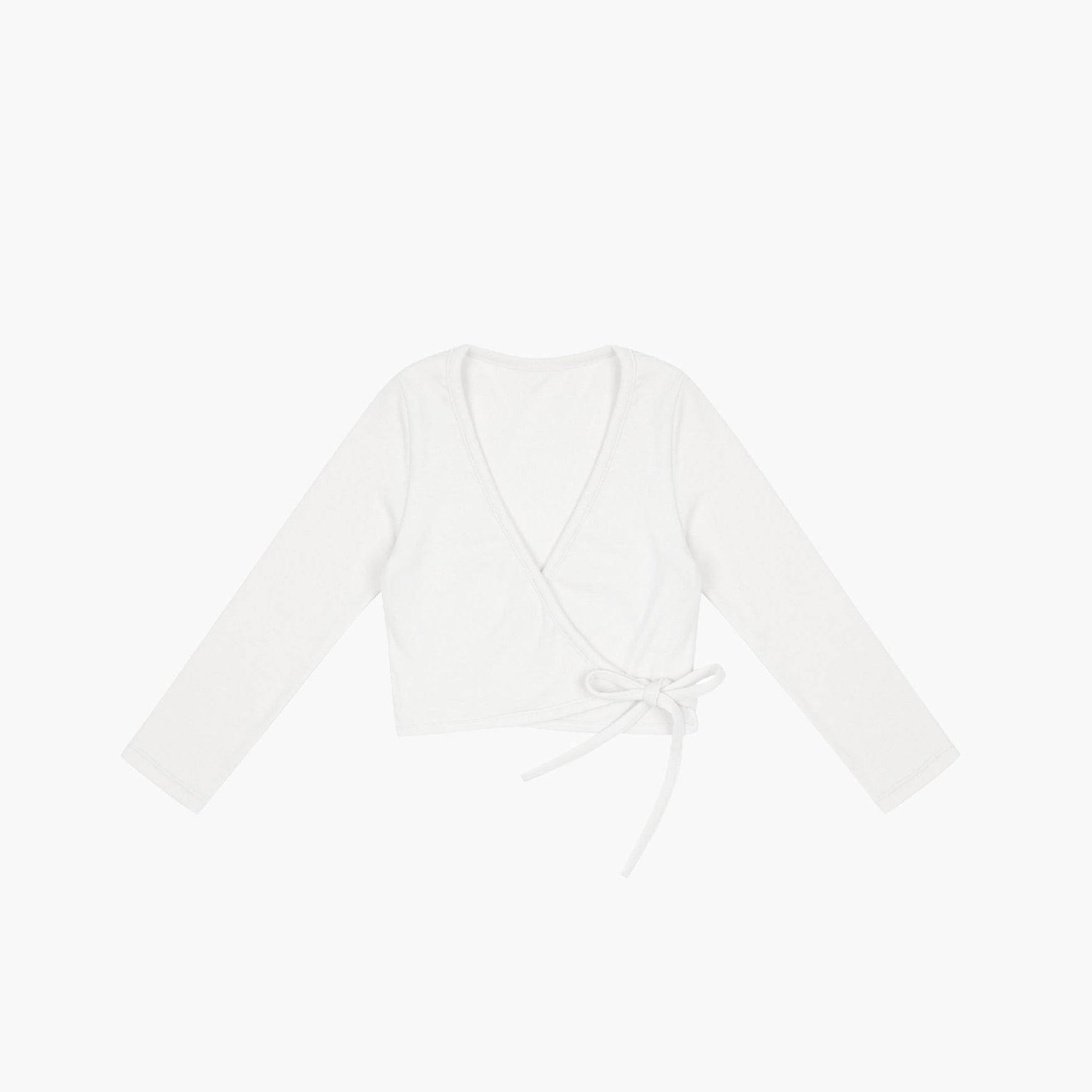 Girls White Ballet Wrap Cardigan