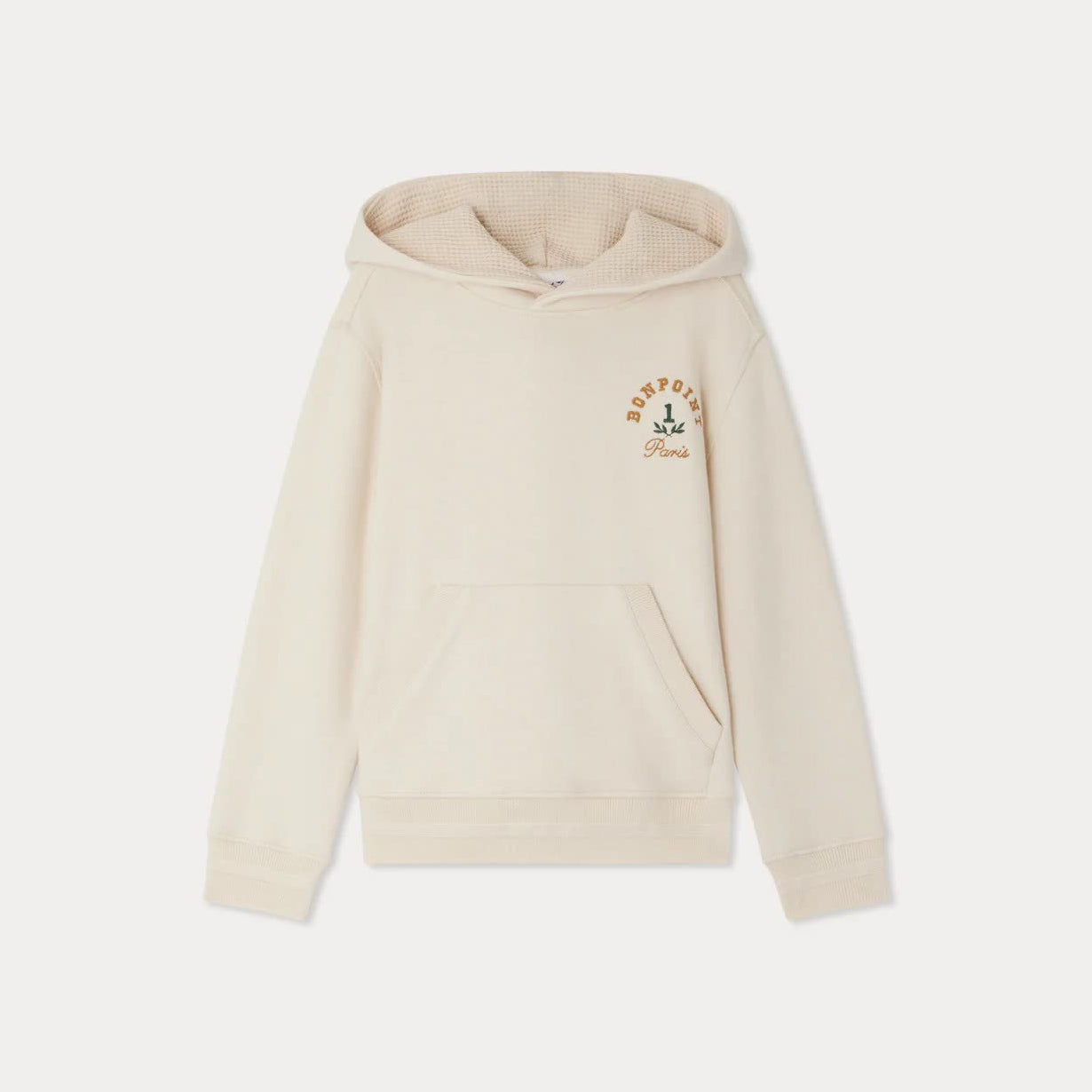 Boys White Hooded Cotton Sweatshirt