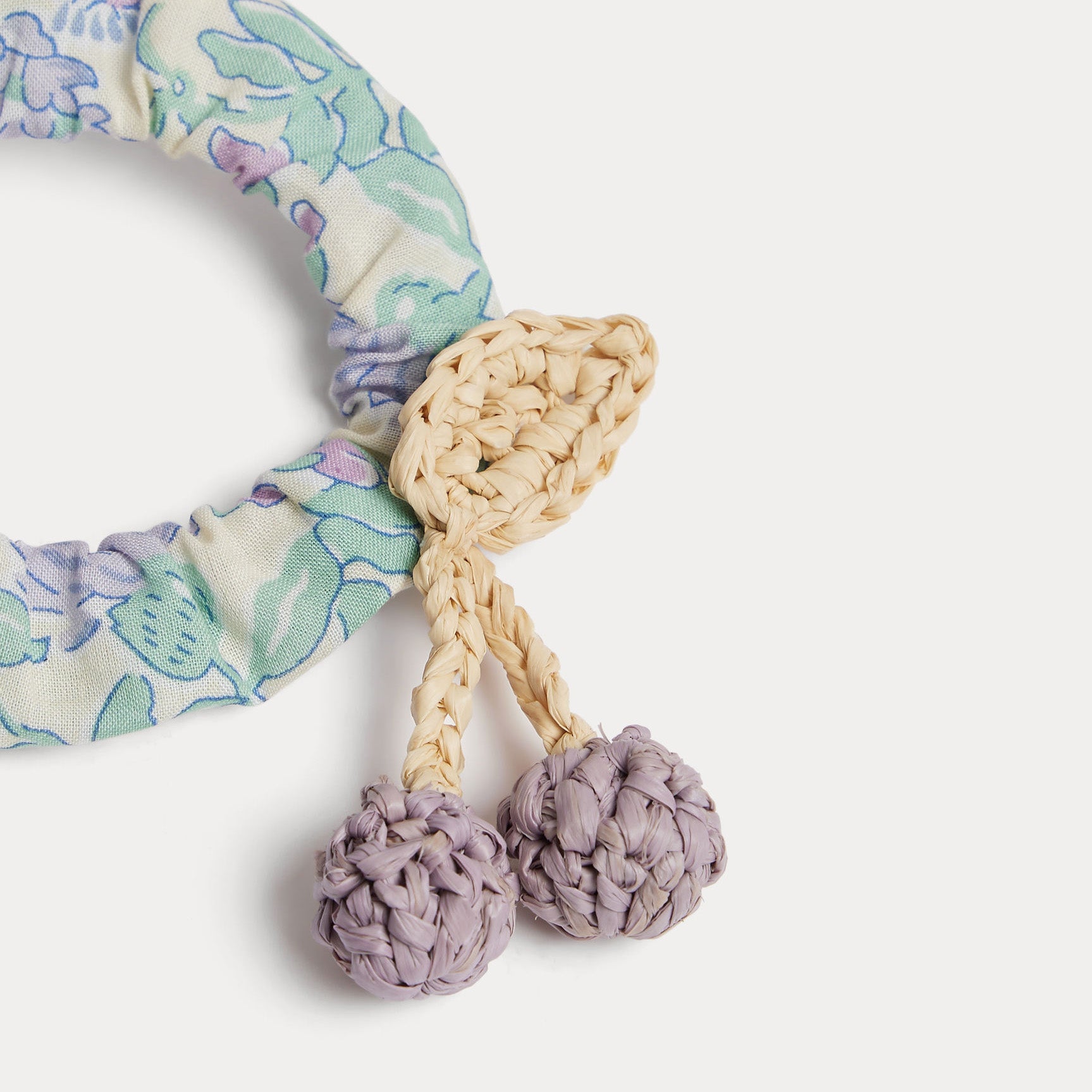 Girls Green Floral Hair Ring