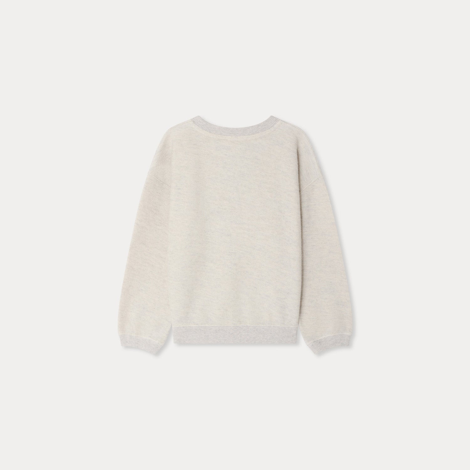 Girls Grey Embroidered Cotton Sweatshirt