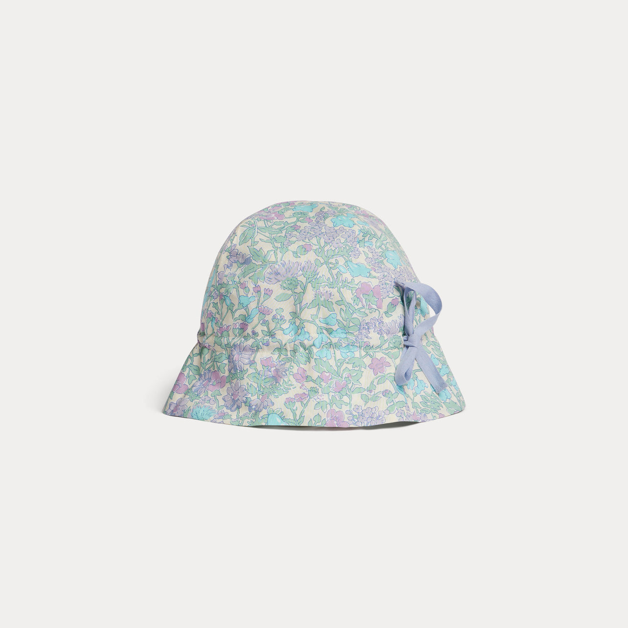 Baby Girls Green Floral Cotton Bucket Hat