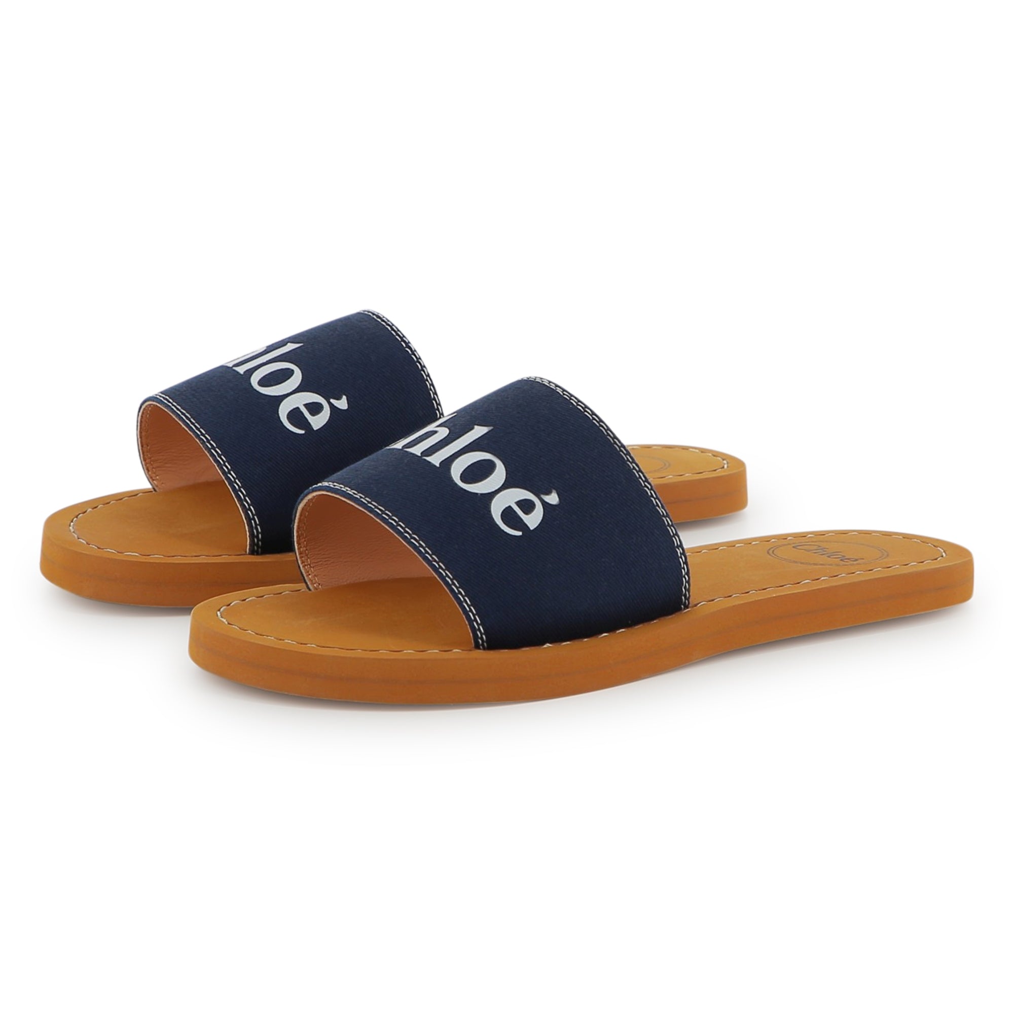Boys & Girls Blue Logo Slippers