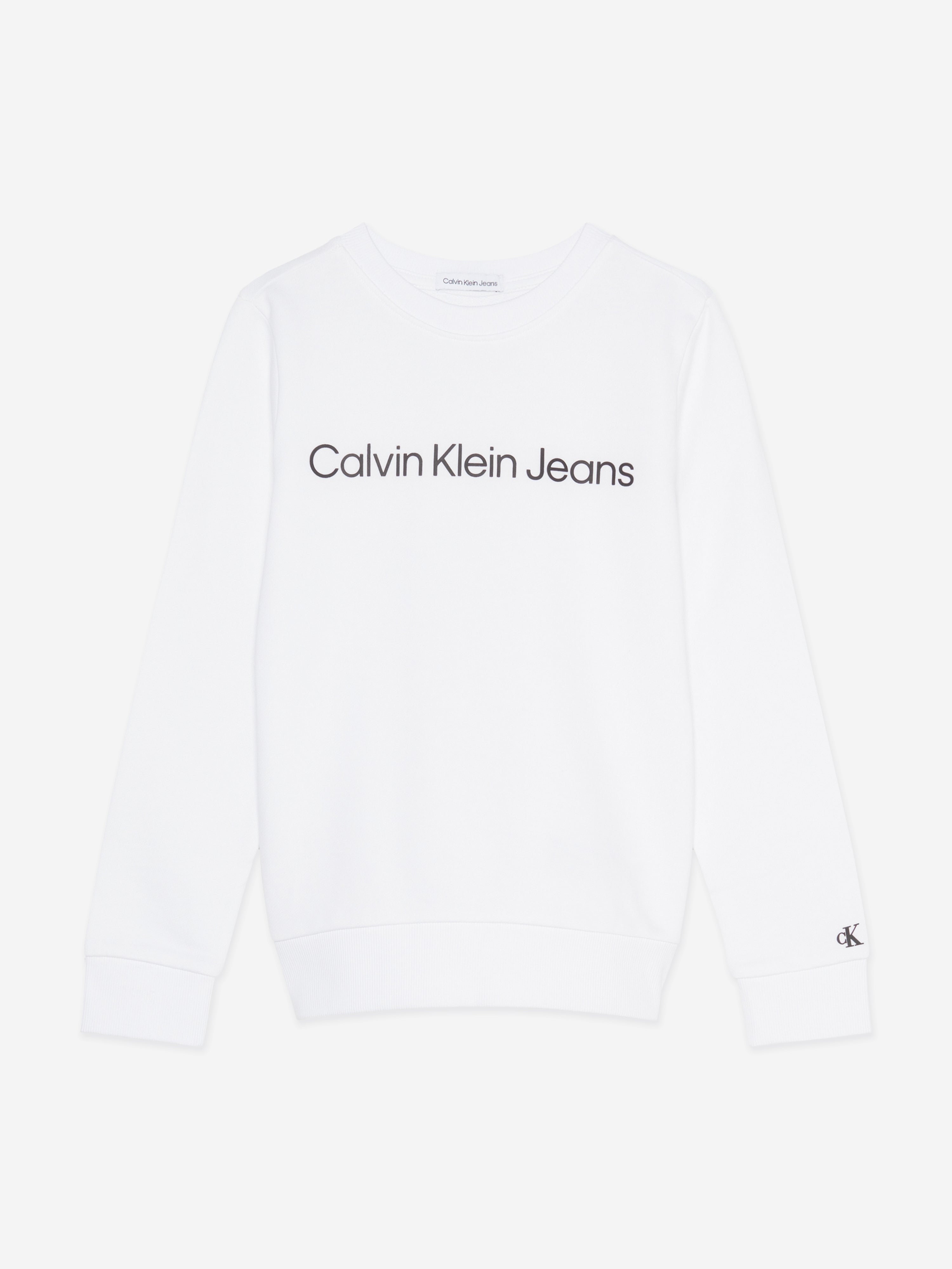 Calvin Klein Kids Logo Sweatshirt in White