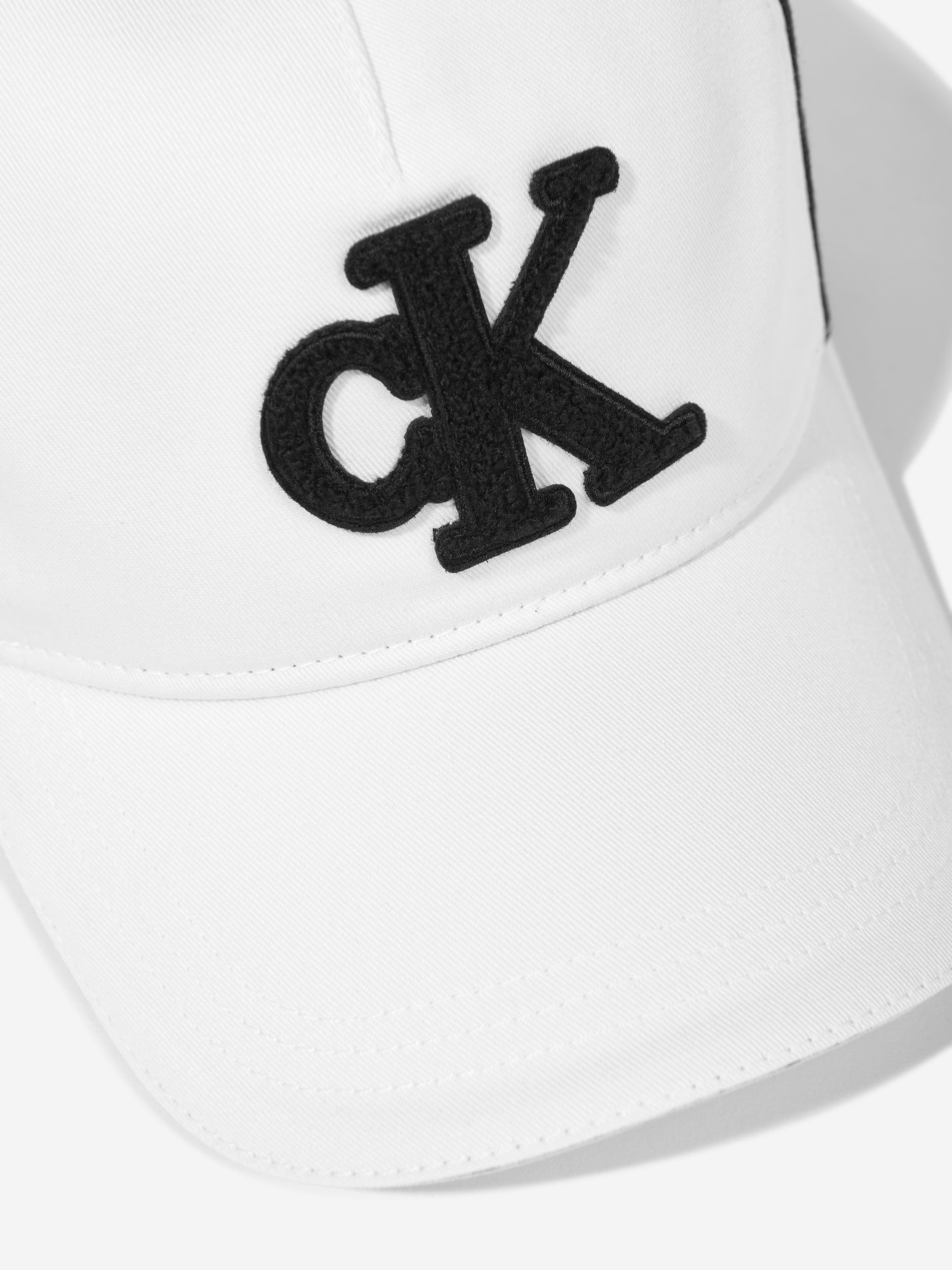 Calvin Klein Kids Colourblock Baseball Cap in Ivory
