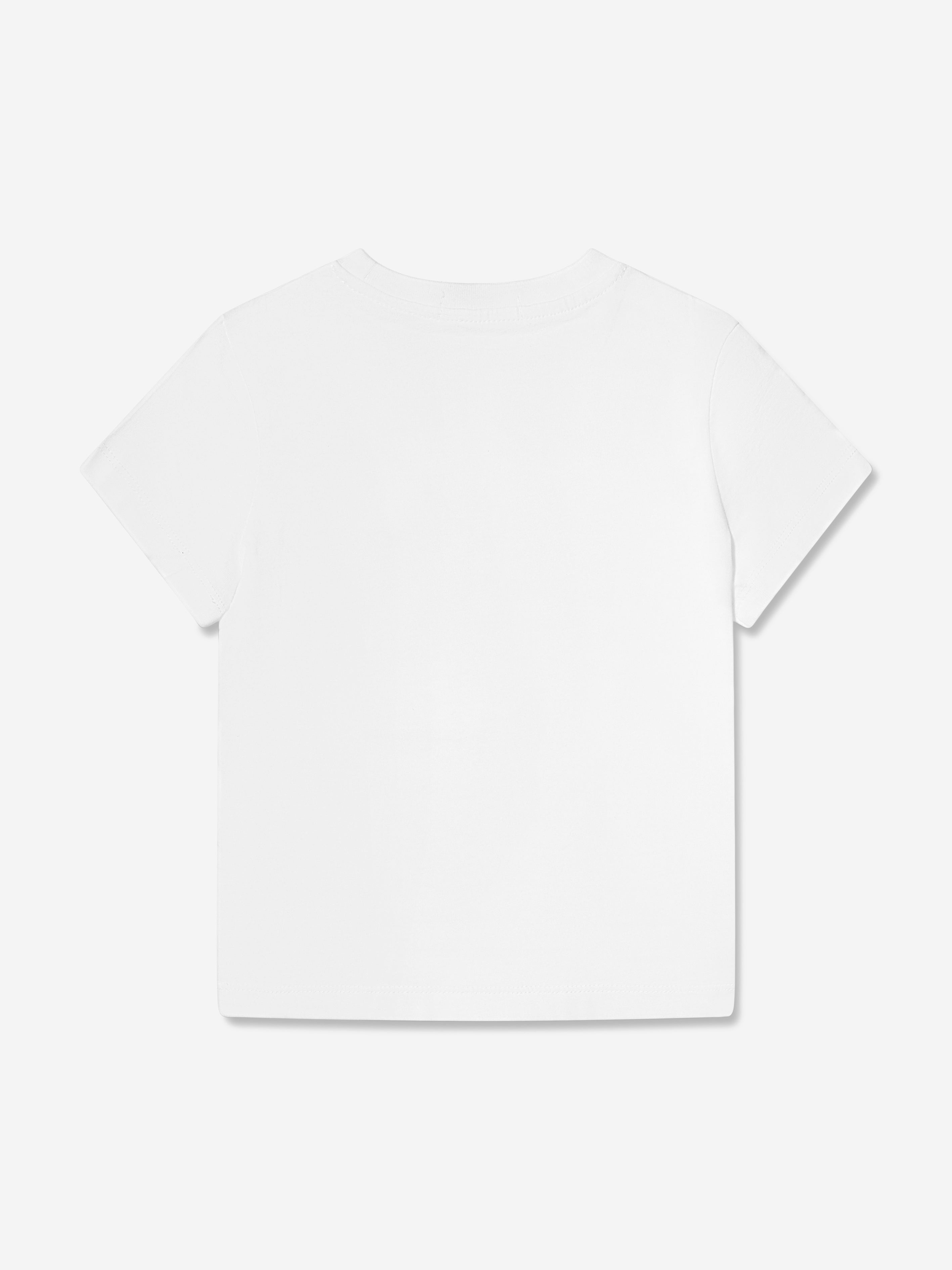 Calvin Klein Kids Monogram Logo T-Shirt in White