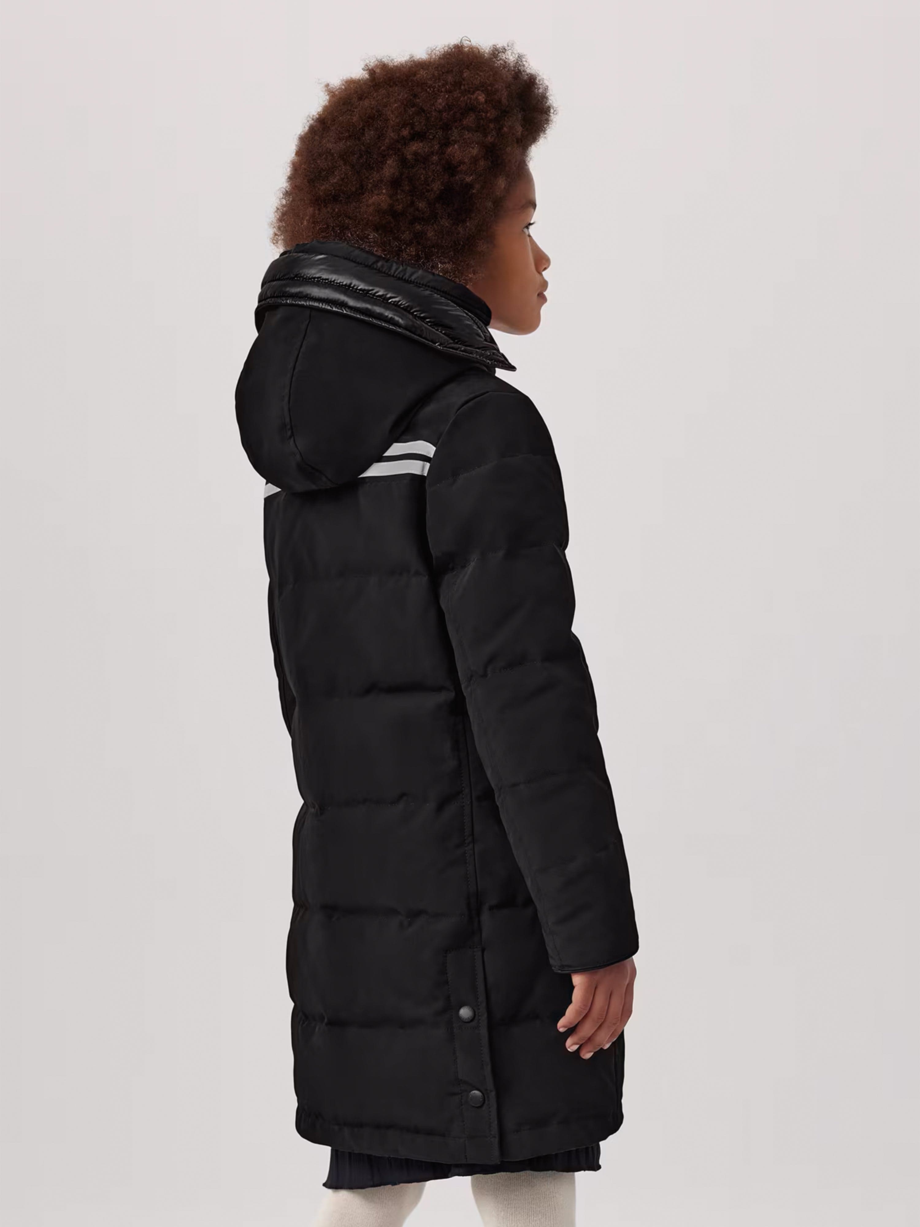 Girls Down Padded Juniper Parka Coat in Black