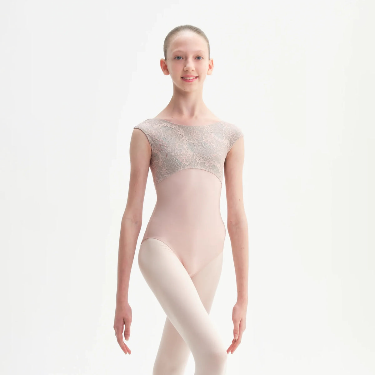 Girls Light Pink "MINERVA" Ballet Onesies(KC17060-C2/L09+L17+PD09 - ROSE)
