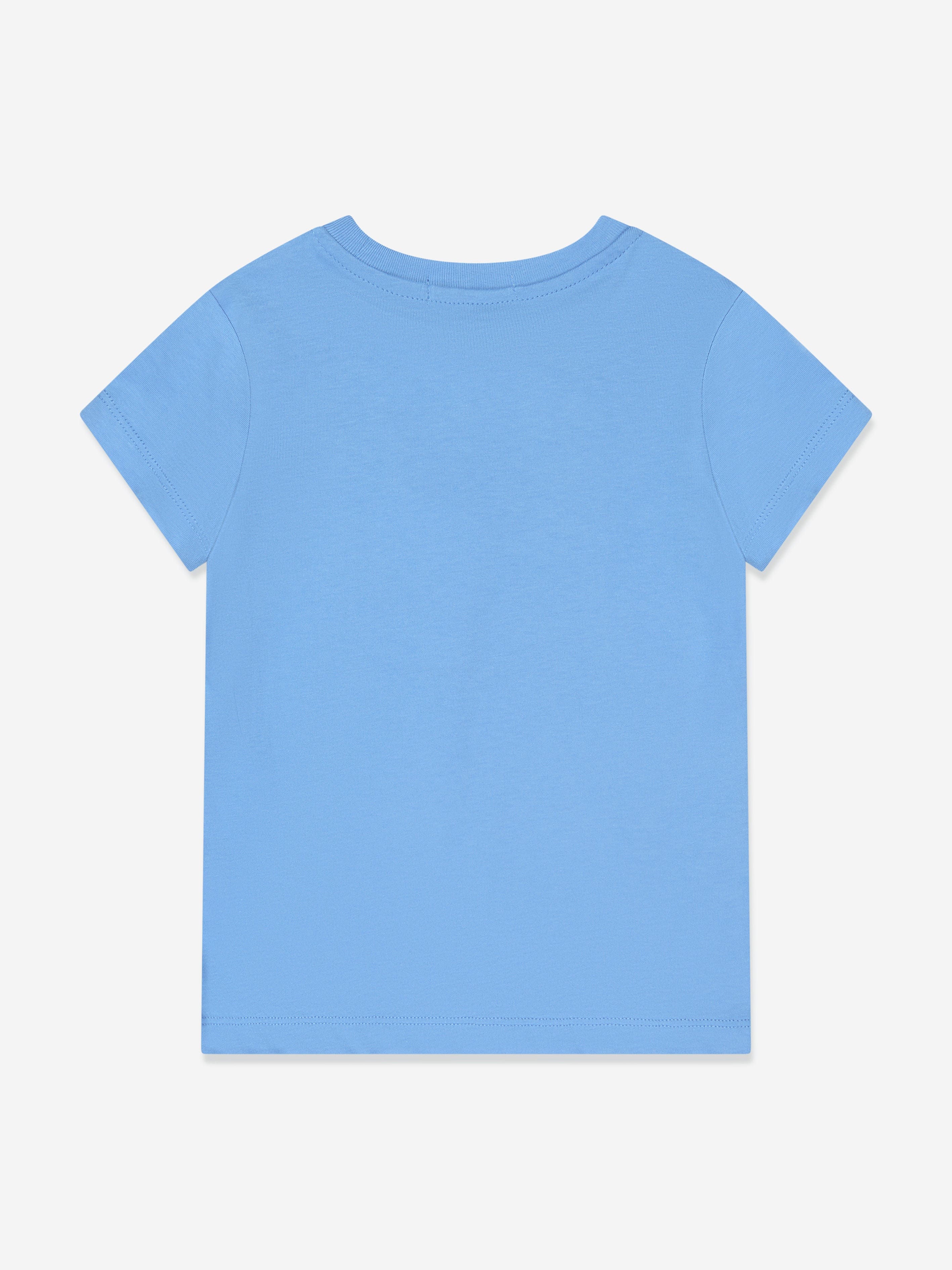 Calvin Klein Girls Micro Monogram T-Shirt in Blue
