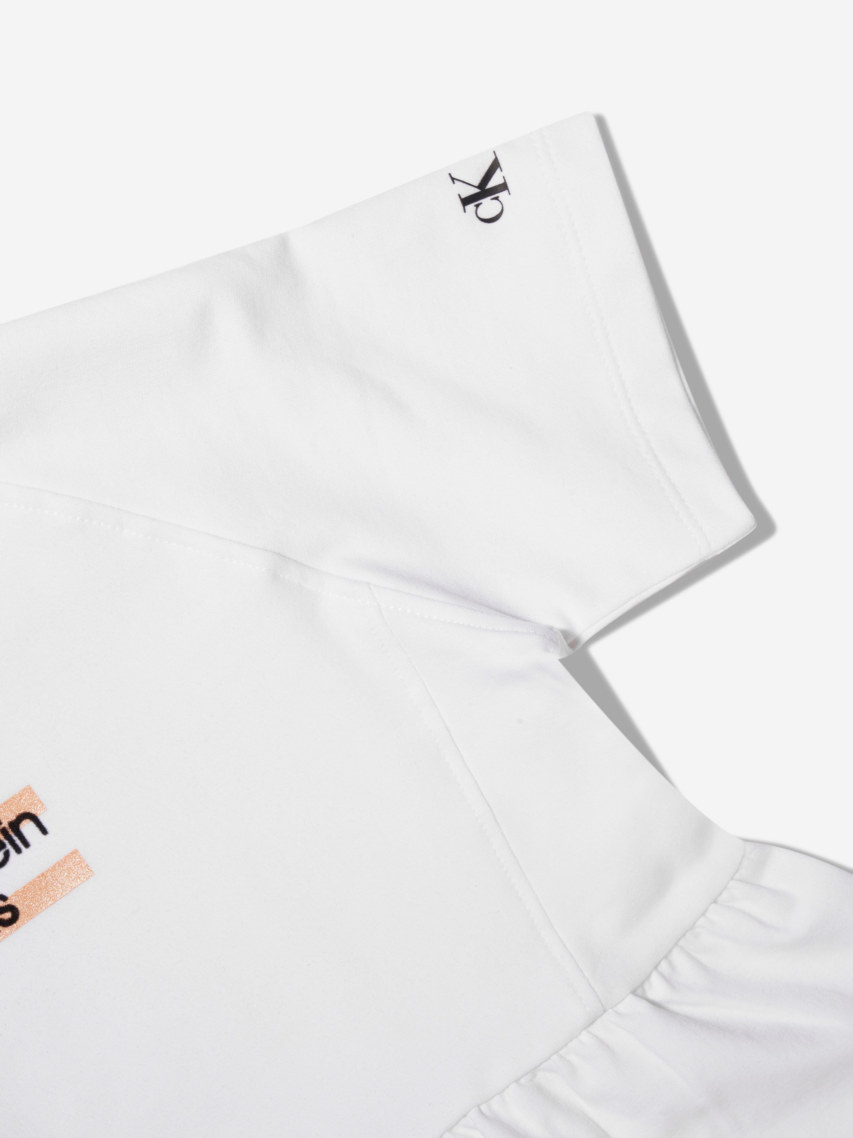 Calvin Klein Girls Hero Logo T-Shirt in White