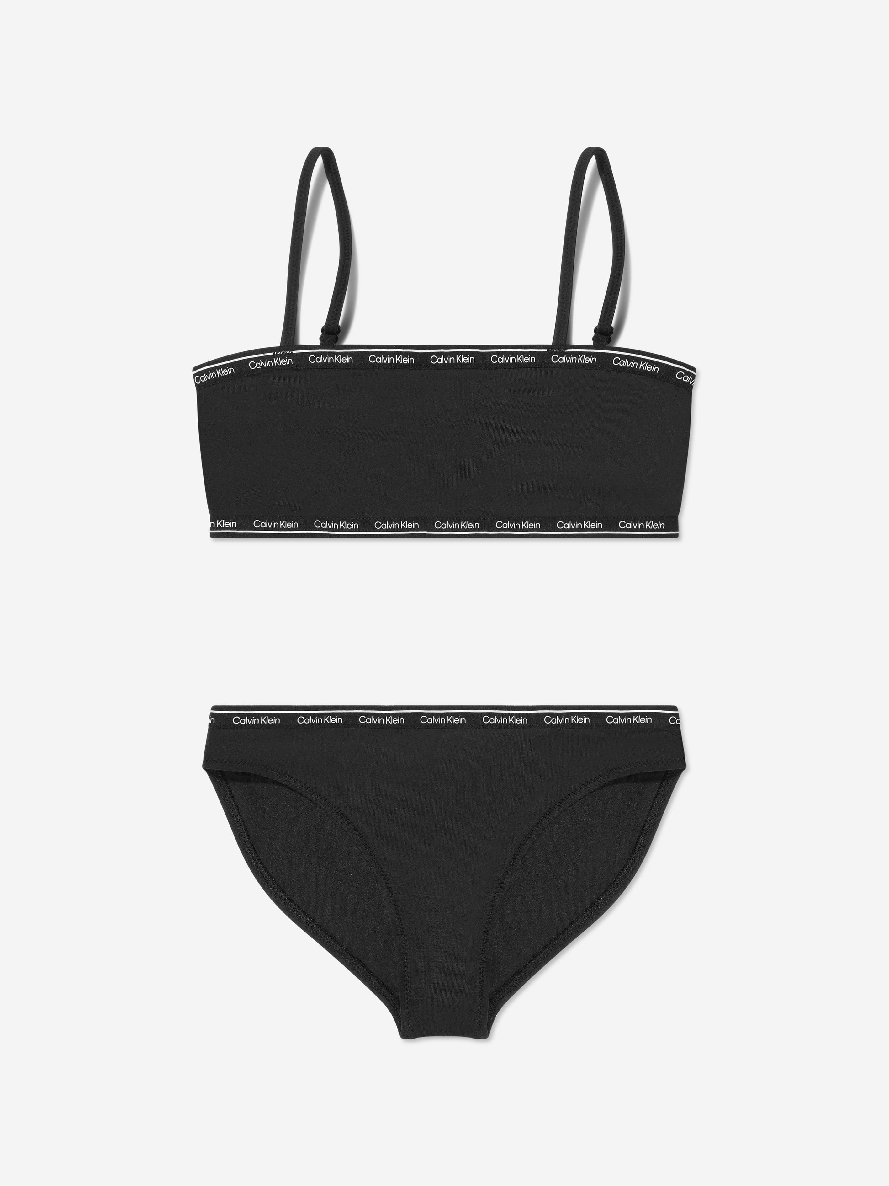 Calvin Klein Girls Bralette Bikini in Black
