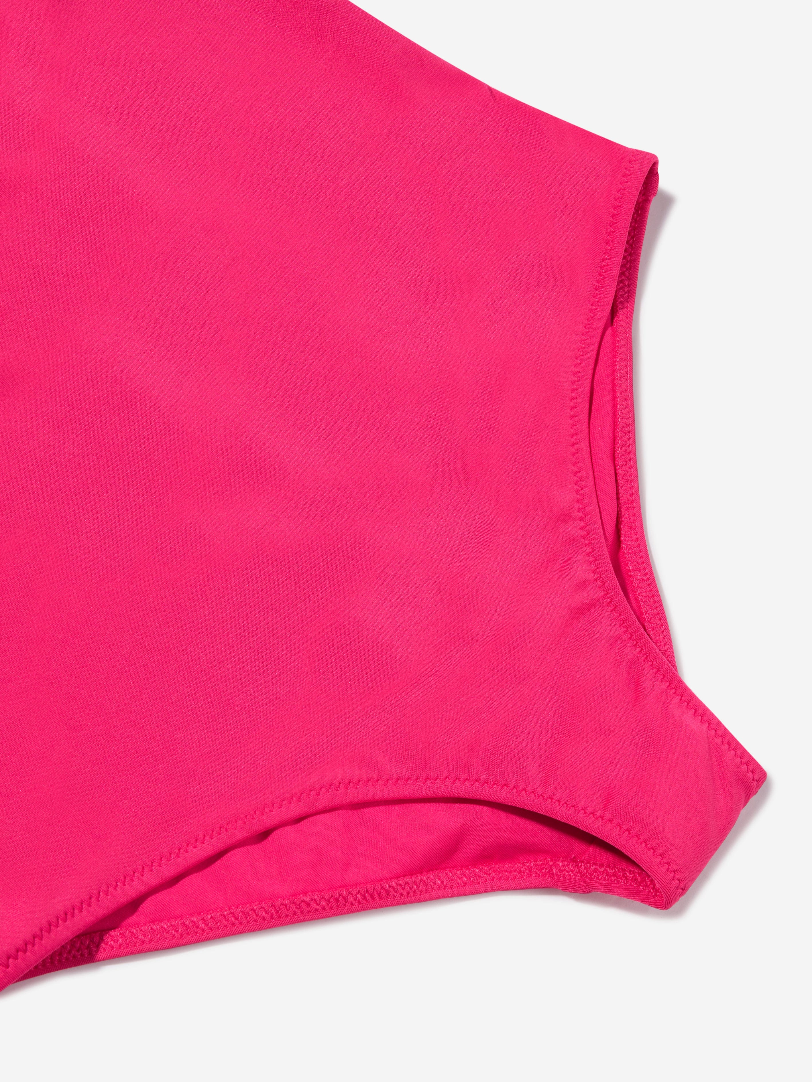 Calvin Klein Girls Logo Swimming Costume in Pink